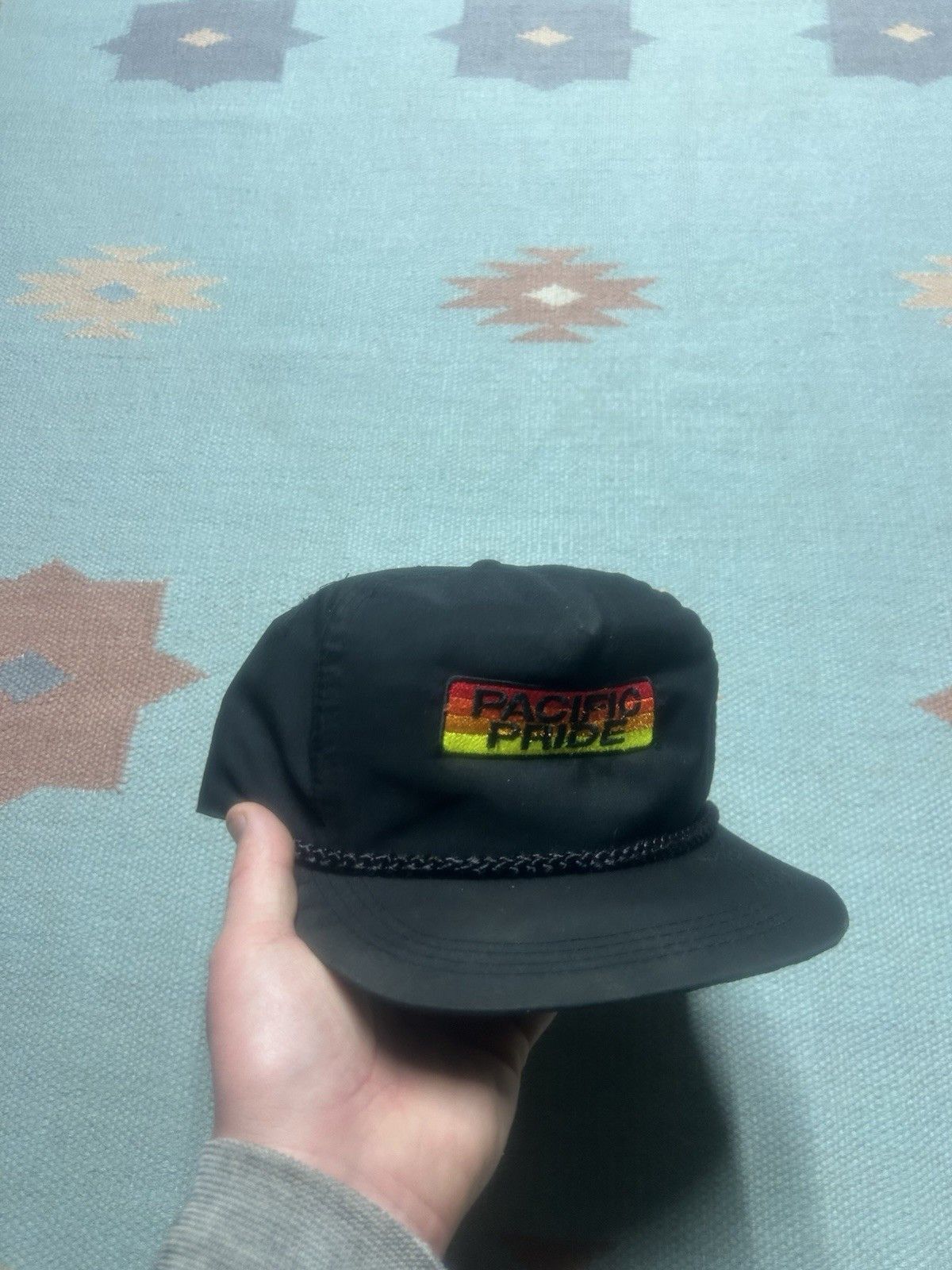 Vintage Vtg Strapback hat pacific pride gas embroidered black fuel Size ONE SIZE - 1 Thumbnail
