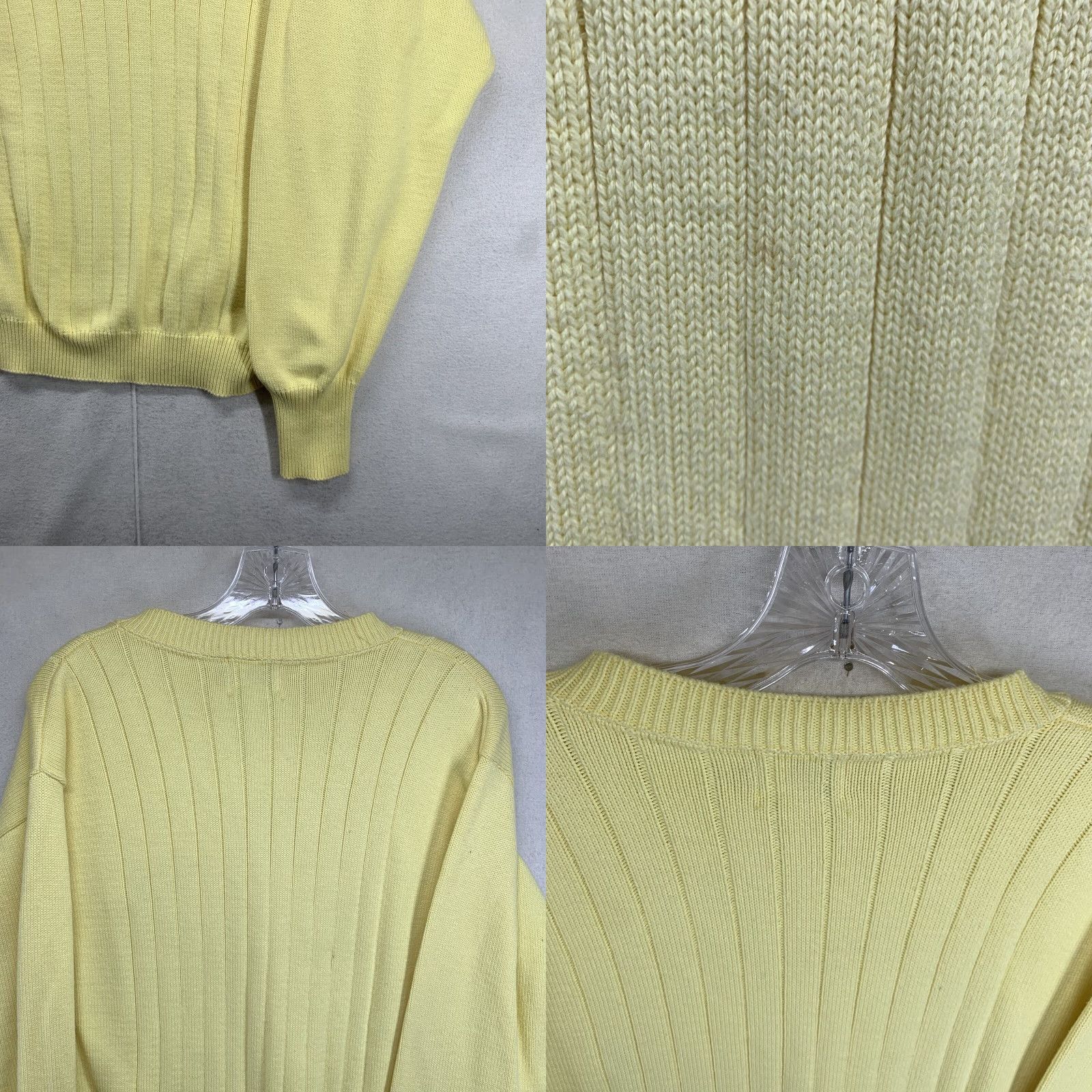 Wilson VINTAGE Wilson Men’s Golf Sweater Pullover Adult Medium Yellow 90s Club Knit All Seasons Size US M / EU 48-50 / 2 - 8 Thumbnail