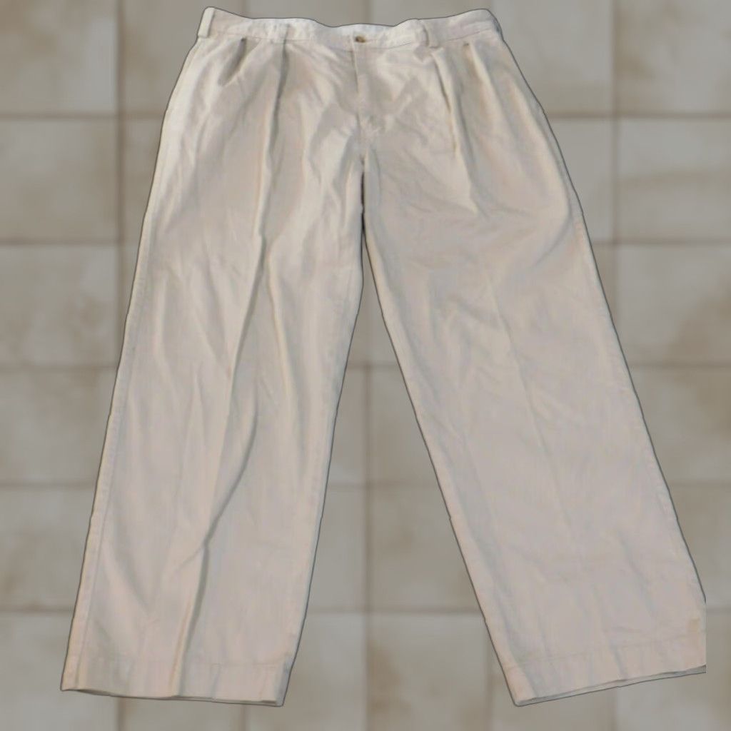 Orvis Orvis Pants 38x28 Men Beige Cotton Chino Straight Leg Flat Front Casual Modern Classic Pockets No Holes or Tears Size US 38 / EU 54 - 1 Thumbnail