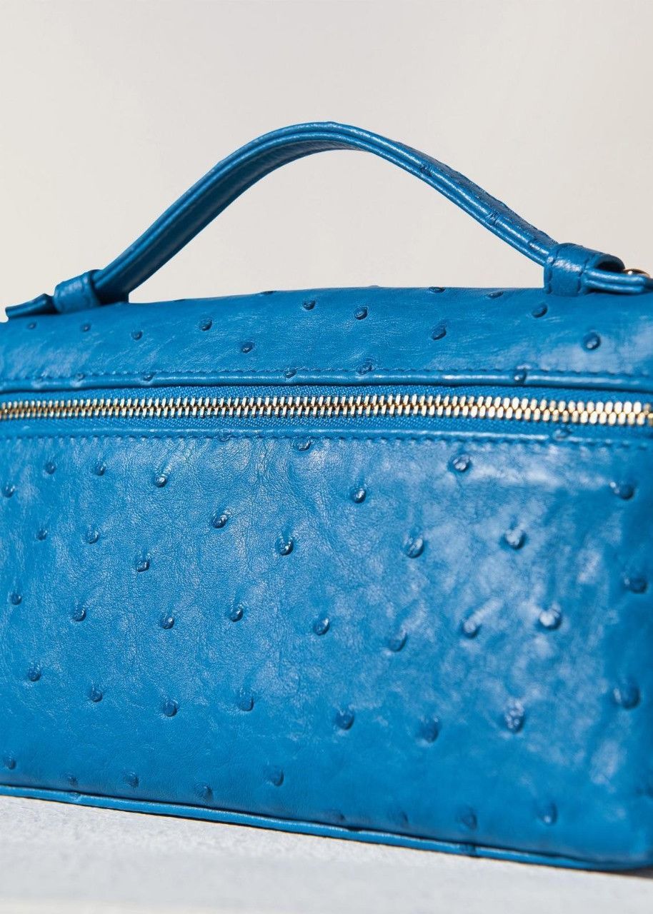 Loro Piana o1srvl11e0624 Size: OS FAI5532 Pouch in Blue Size ONE SIZE - 2 Thumbnail