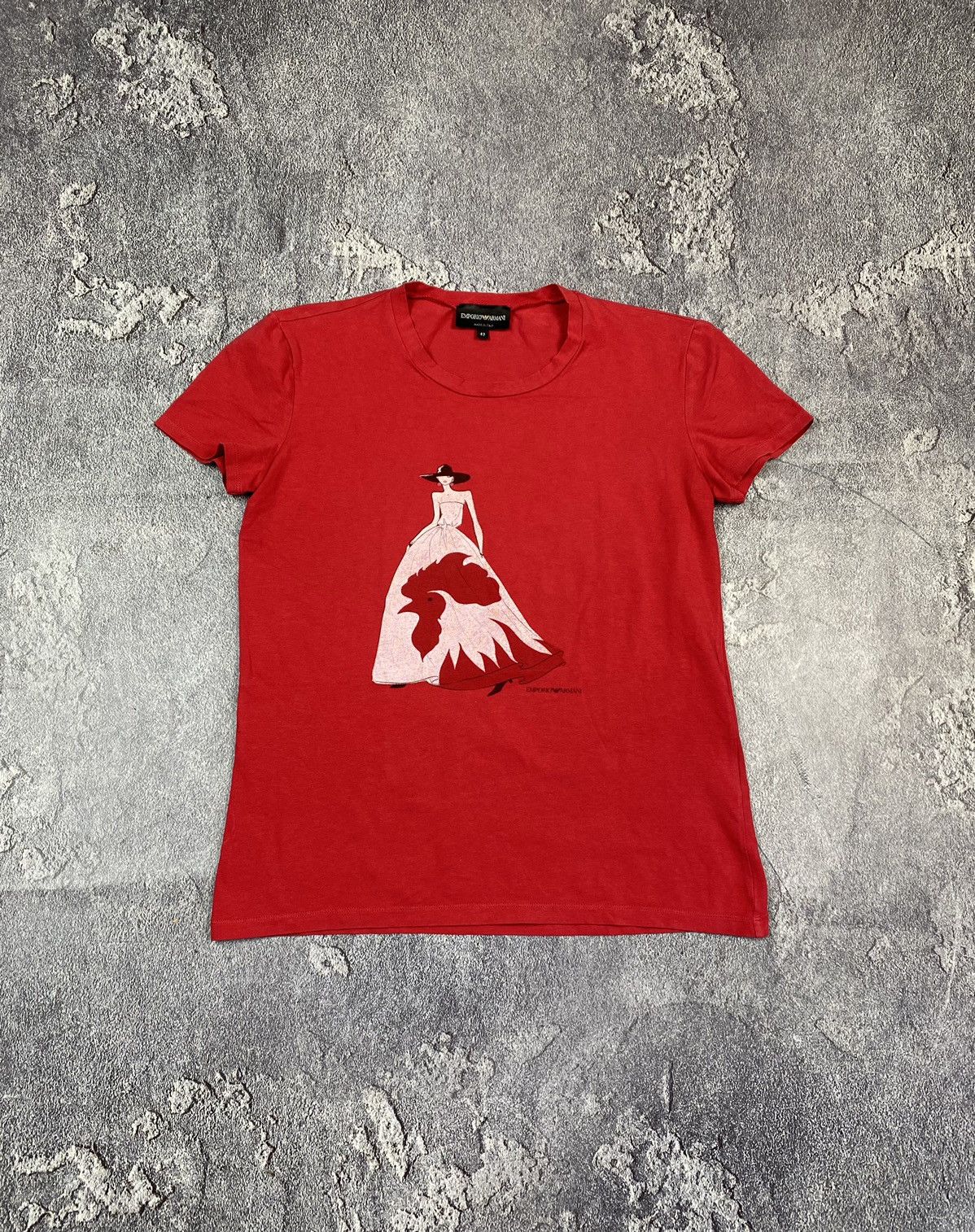 Emporio Armani Luxury Emporio Armani Red Ladies T-shirt Size 42 Size M / US 6-8 / IT 42-44 - 1 Thumbnail