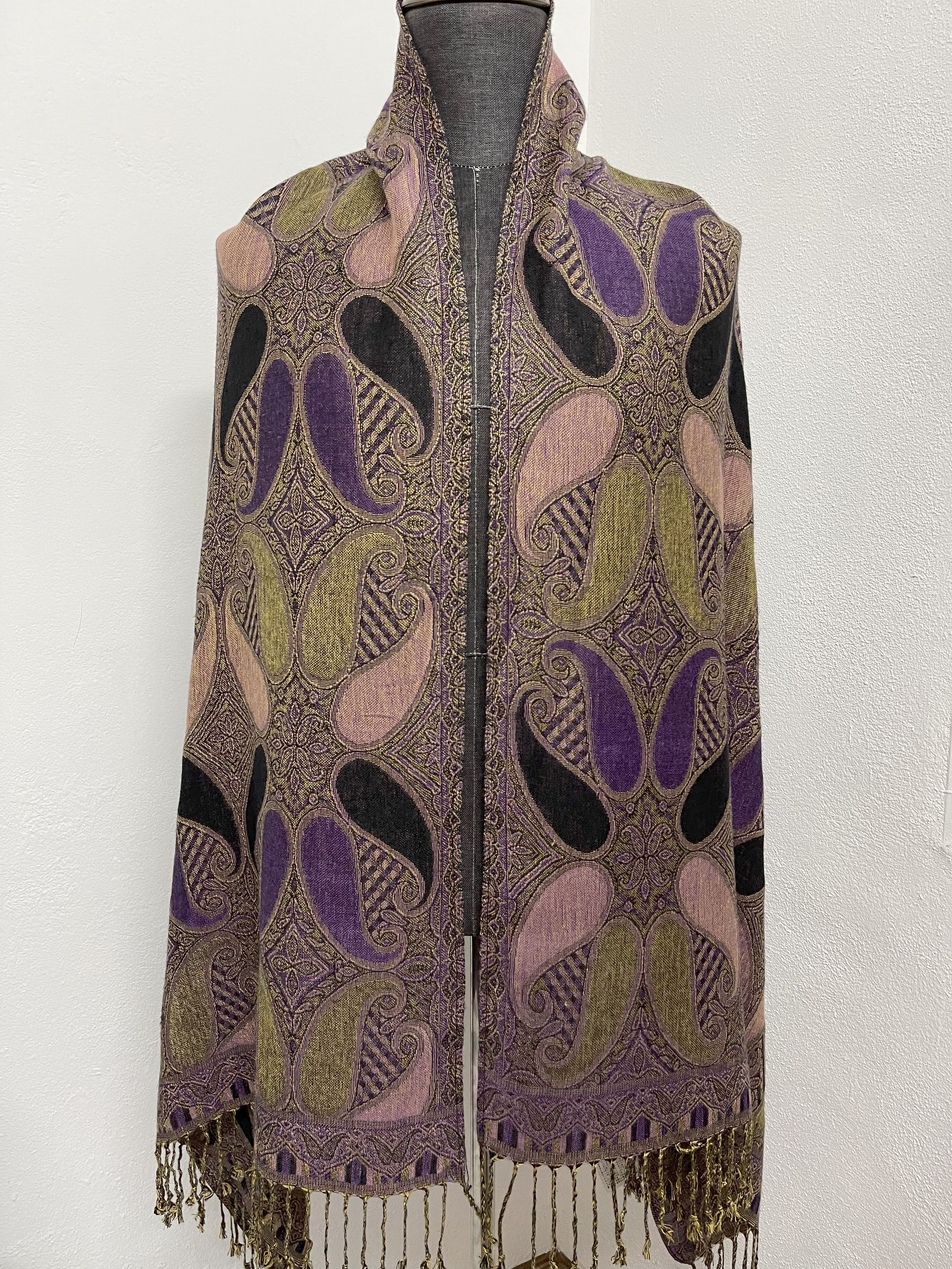 Vintage Vintage Big Size Scarves, Large-Sized Wrap Scarf, - 6081 Size ONE SIZE - 3 Thumbnail