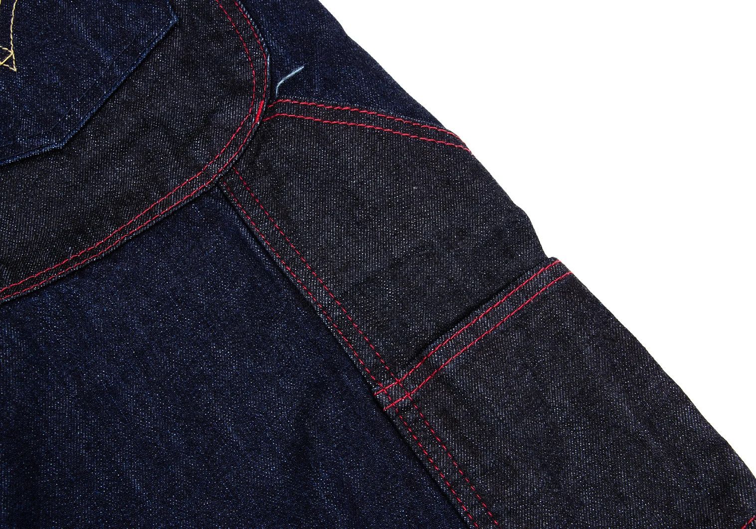 Junya Watanabe Color-Blocked Indigo Denim Short Painter Pants Size US 30 / EU 46 - 11 Thumbnail