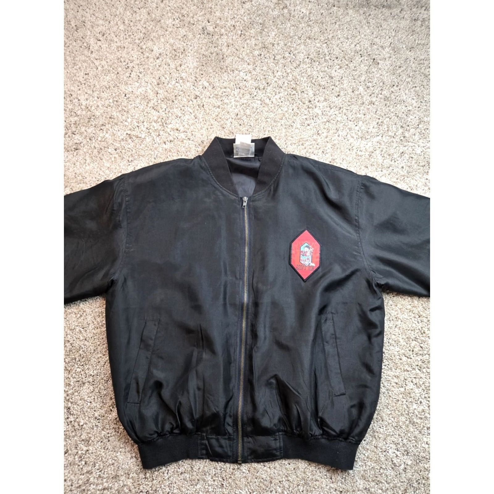 Vintage VINTAGE Betty Boop Bomber Jacket Womens Silk Black Small 90s Size M / US 6-8 / IT 42-44 - 4 Thumbnail