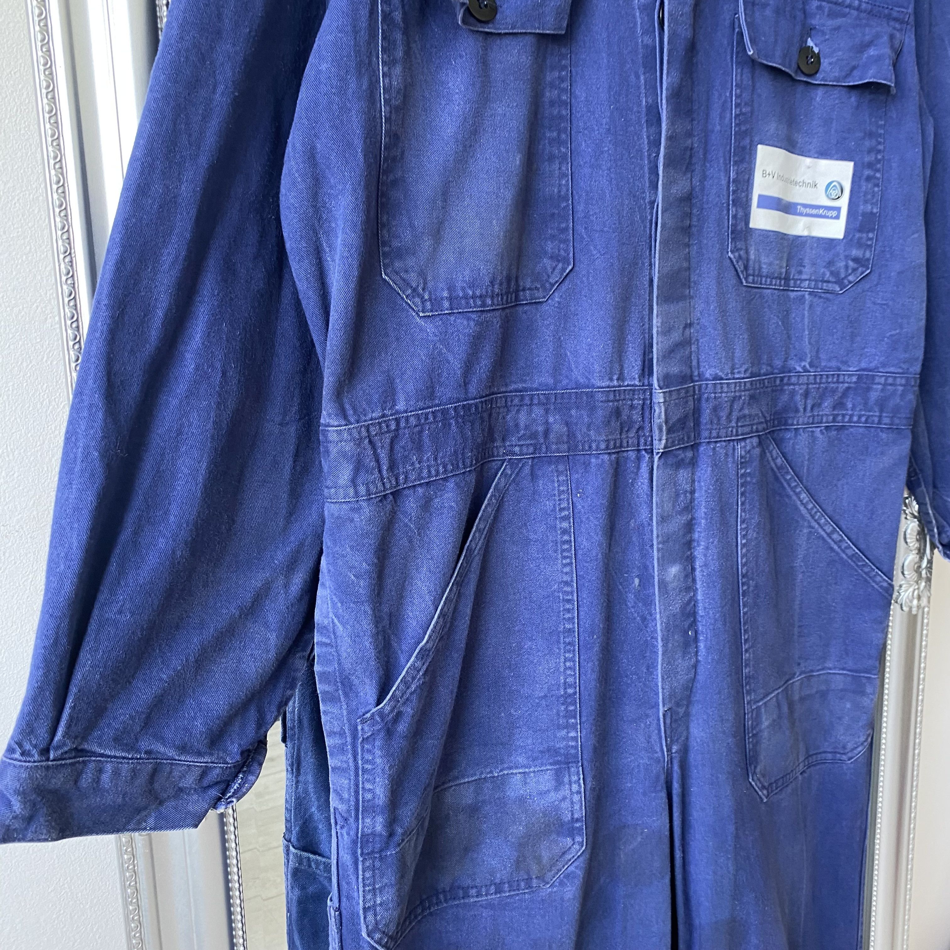 Le Laboureur ⚙️ Vintage 90s Faded French Coverall Sanfor worker jumpsuit Size US 32 / EU 48 - 4 Thumbnail