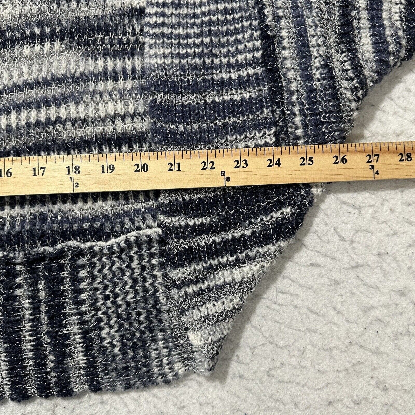 Chicos Chico's Small Short Blue White Stripe Cardigan Sweater Size S / US 4 / IT 40 - 8 Thumbnail