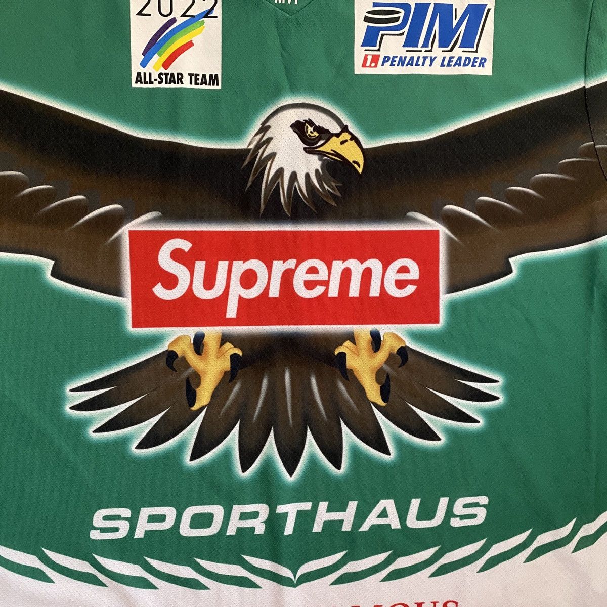 Supreme Green Supreme Eagle Moto Jersey | Grailed