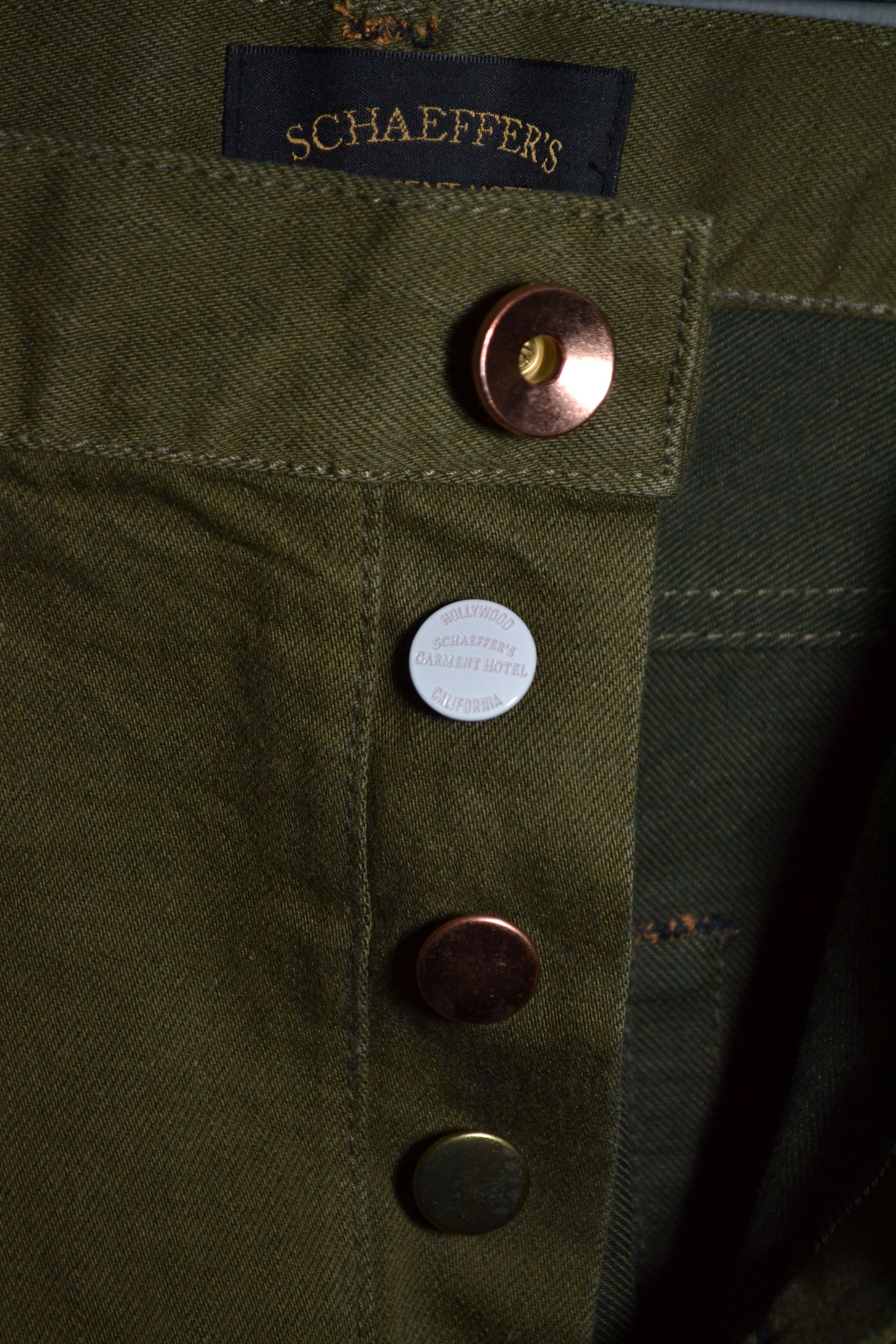 Schaeffers Garment Hotel Schaeffer's Garment Hotel Green Selvedge Jeans Bespoke 51 Size US 44 / EU 60 - 10 Thumbnail