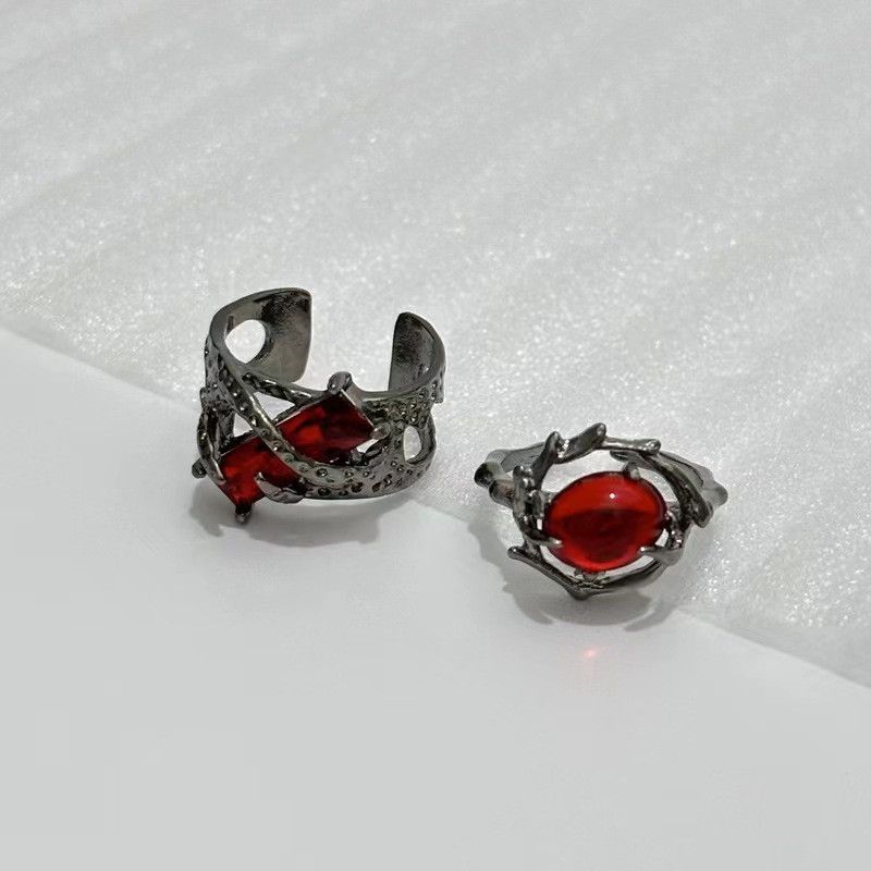 Jewelry Punk Jewelry Rings Open Size Chrome Ring (Size 7-13) Size ONE SIZE - 4 Thumbnail