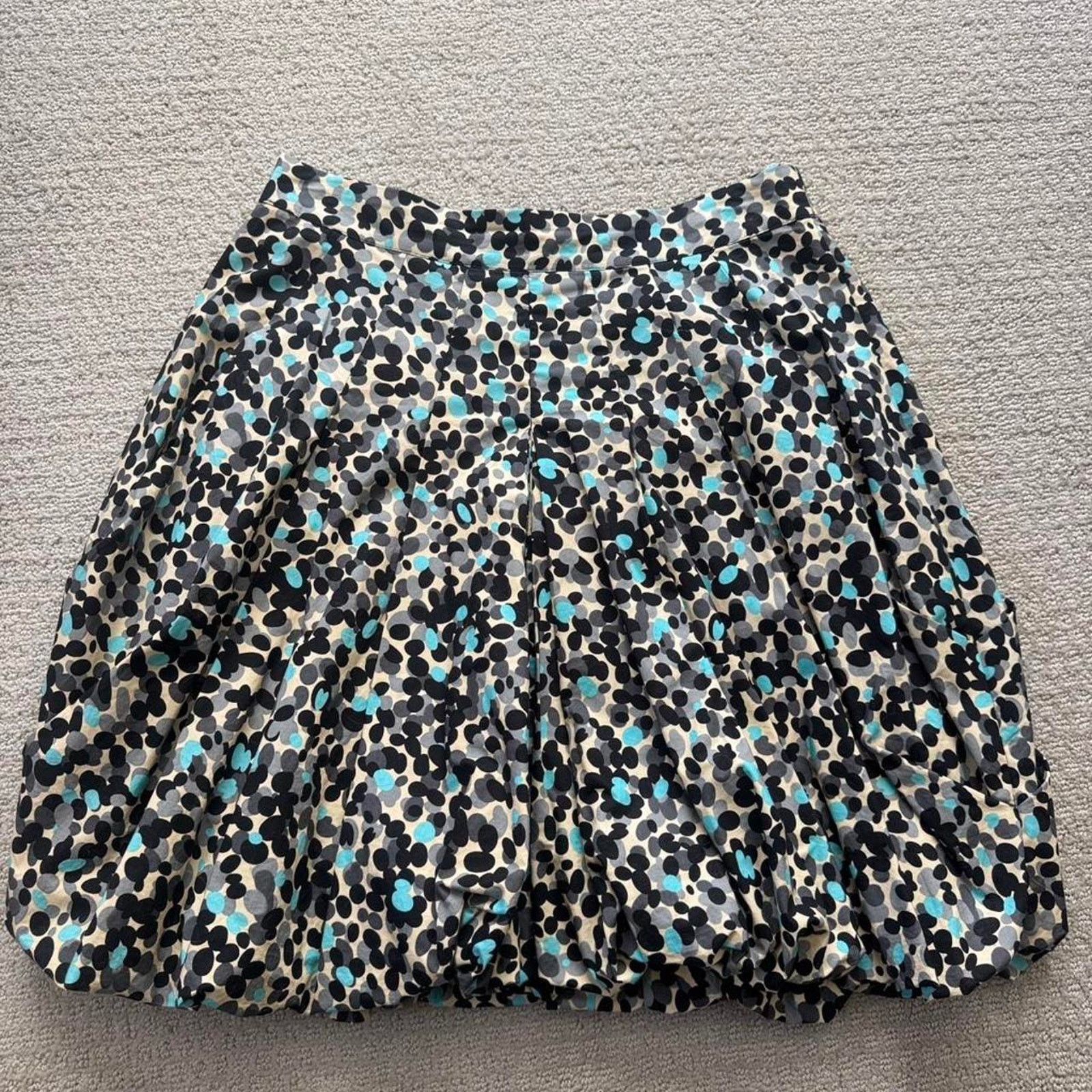 Anthropologie Vintage Black and Blue Bubble Skirt Size 28" / US 6 / IT 42 - 1 Thumbnail
