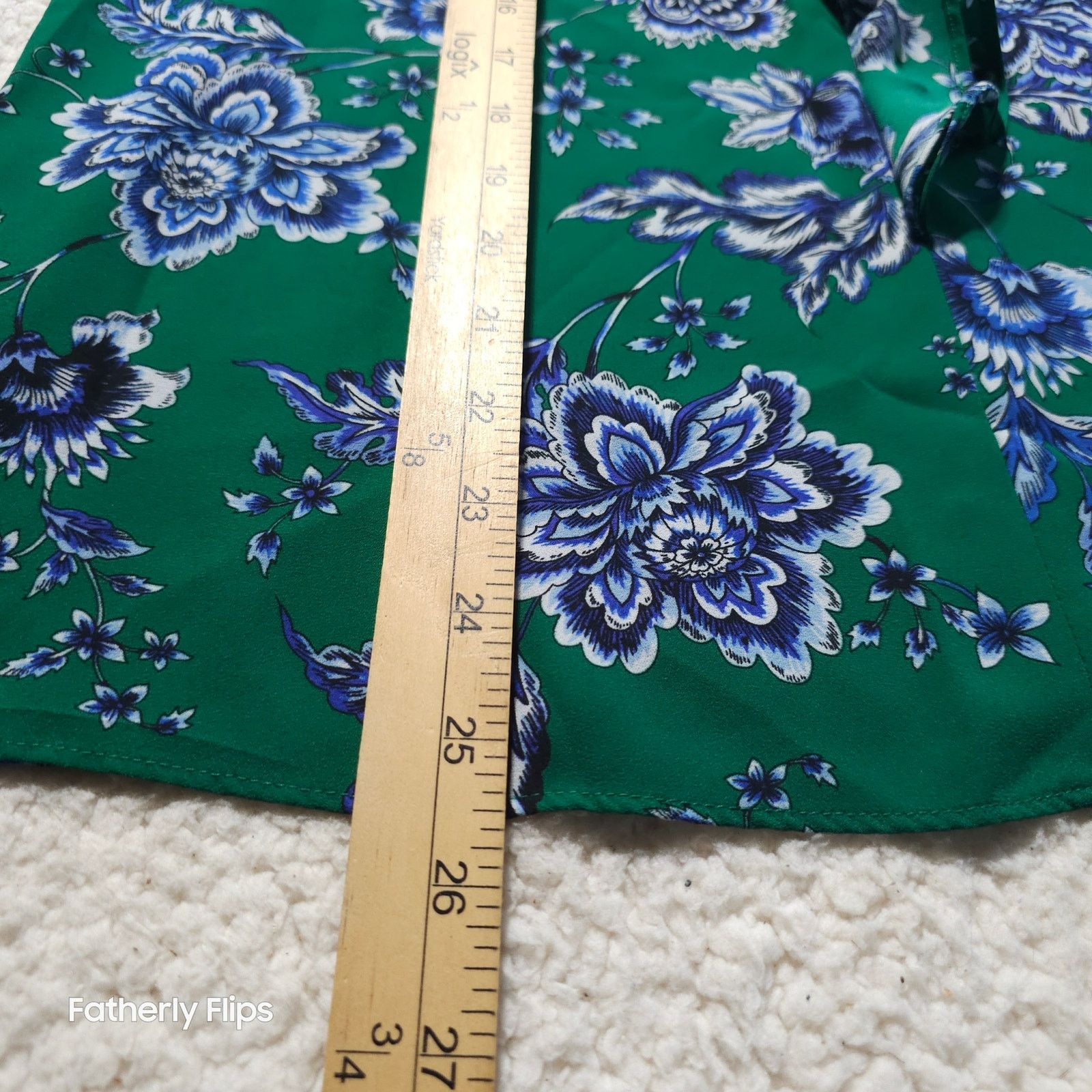 Ralph Lauren Lauren Ralph Lauren Green Blue Floral Ruffle Blouse M Size M / US 6-8 / IT 42-44 - 8 Thumbnail