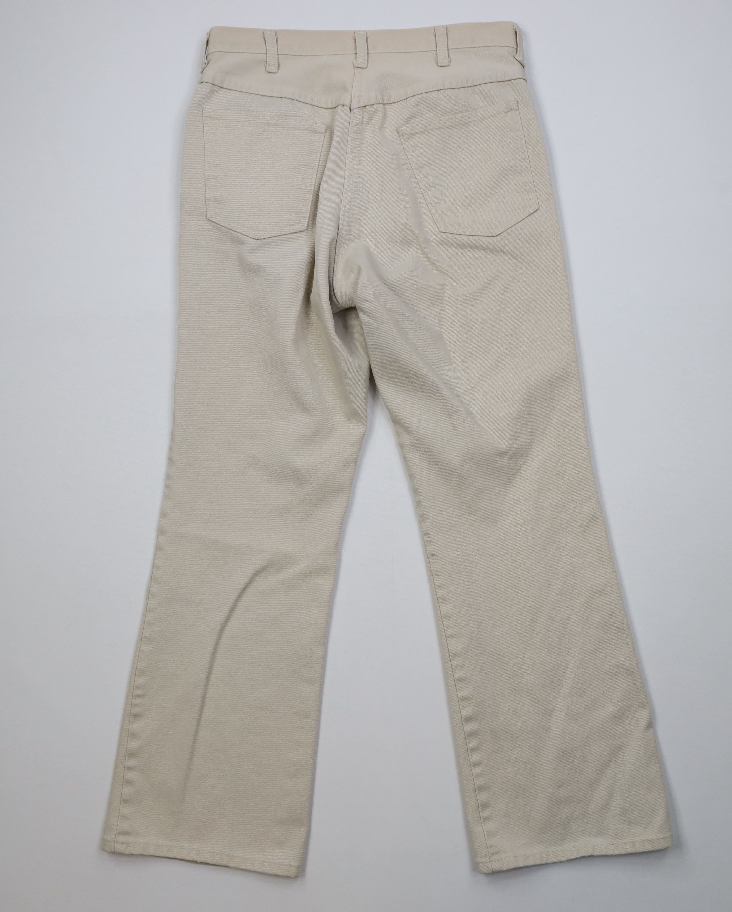 Vintage Vintage 70s Streetwear Twill Flared Wide Leg Jeans Beige USA Size US 32 / EU 48 - 9 Thumbnail