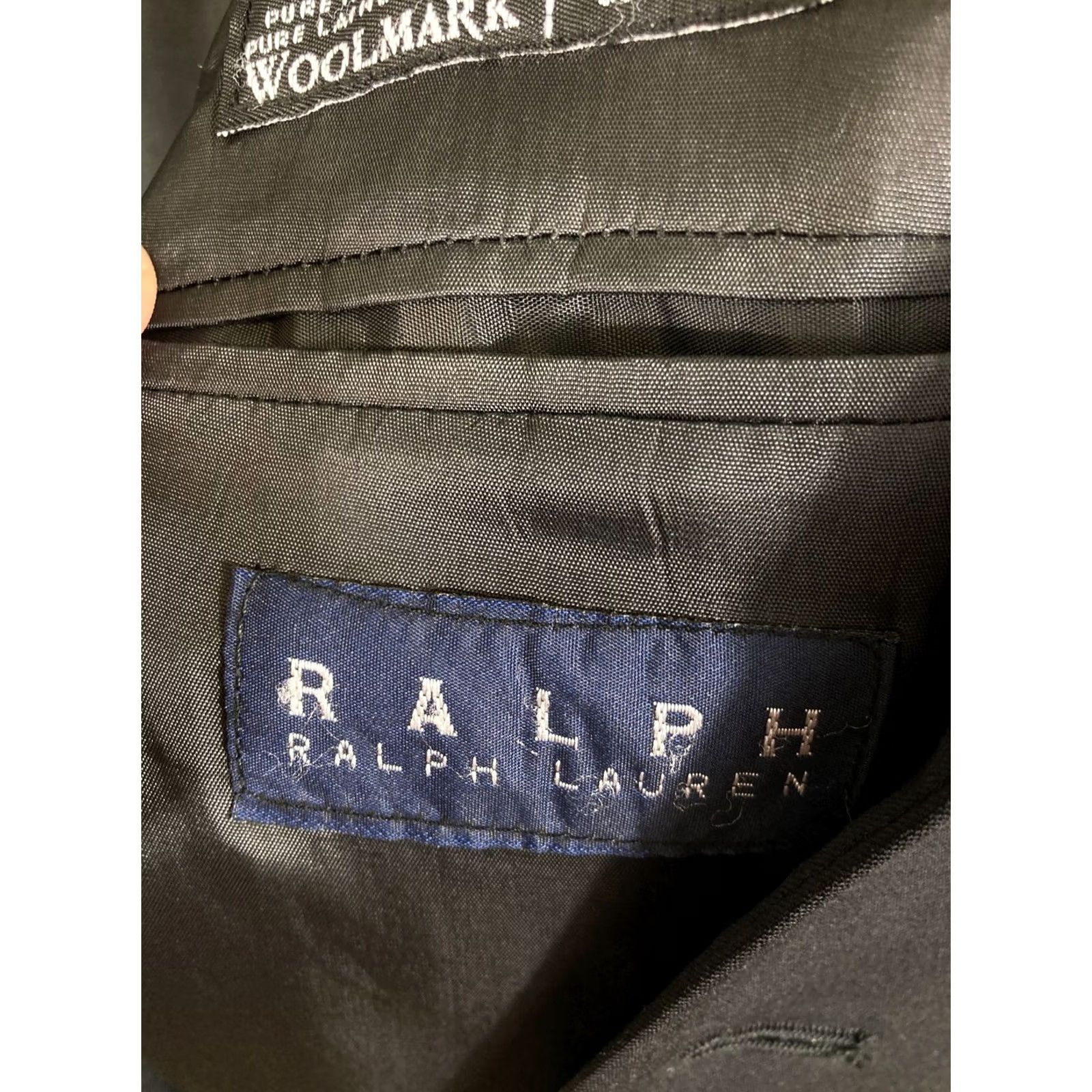 Ralph Lauren VINTAGE Ralph Lauren Wool Blazer Mens 44R Black Lined Notch Lapel 3-Button Size 44R - 6 Thumbnail