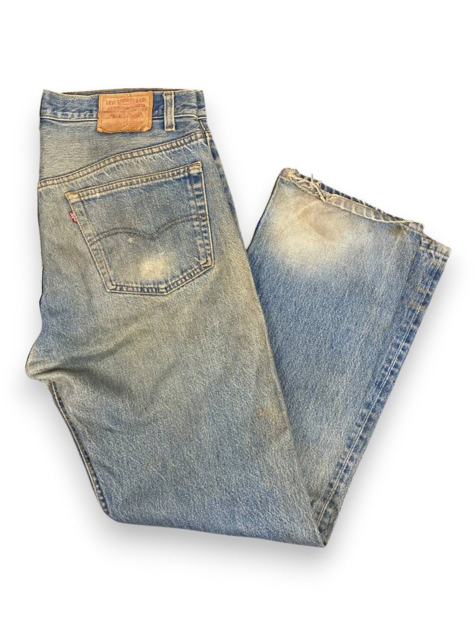 Levi's vintage levis 501-0000 distressed denim nice design Size US 38 / EU 54 - 1 Thumbnail