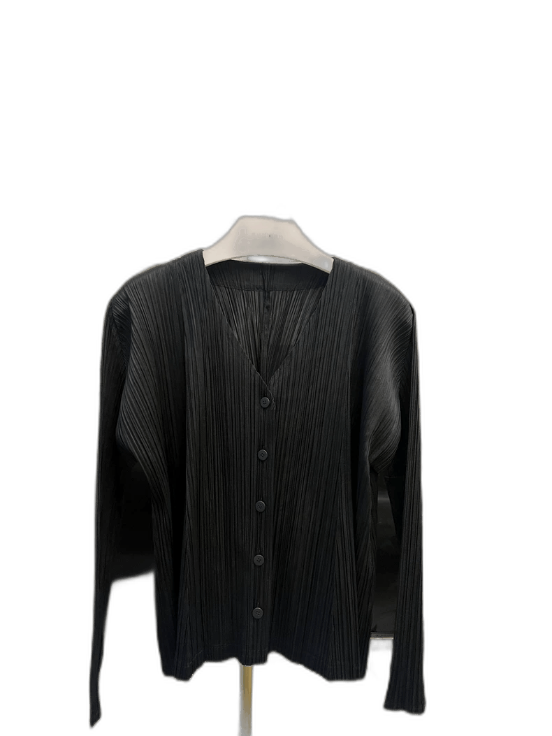 Issey Miyake Issey Miyake Black Open Cardigan Jacket-yf Size US M / EU 48-50 / 2 - 1 Thumbnail