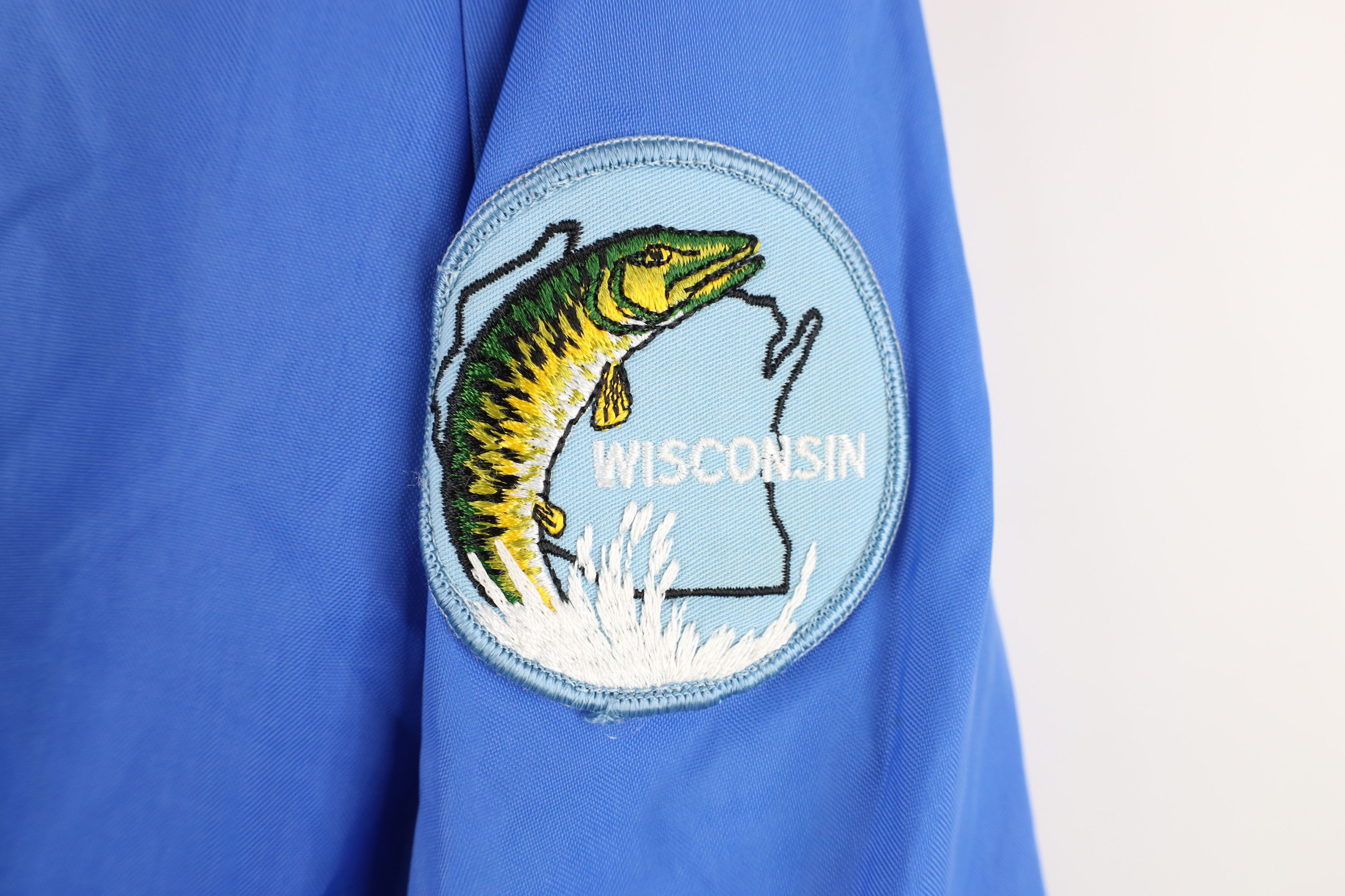 Vintage Vintage 70s 80s Stitch Wisconsin Fishing Bomber Jacket USA Size US L / EU 52-54 / 3 - 4 Thumbnail