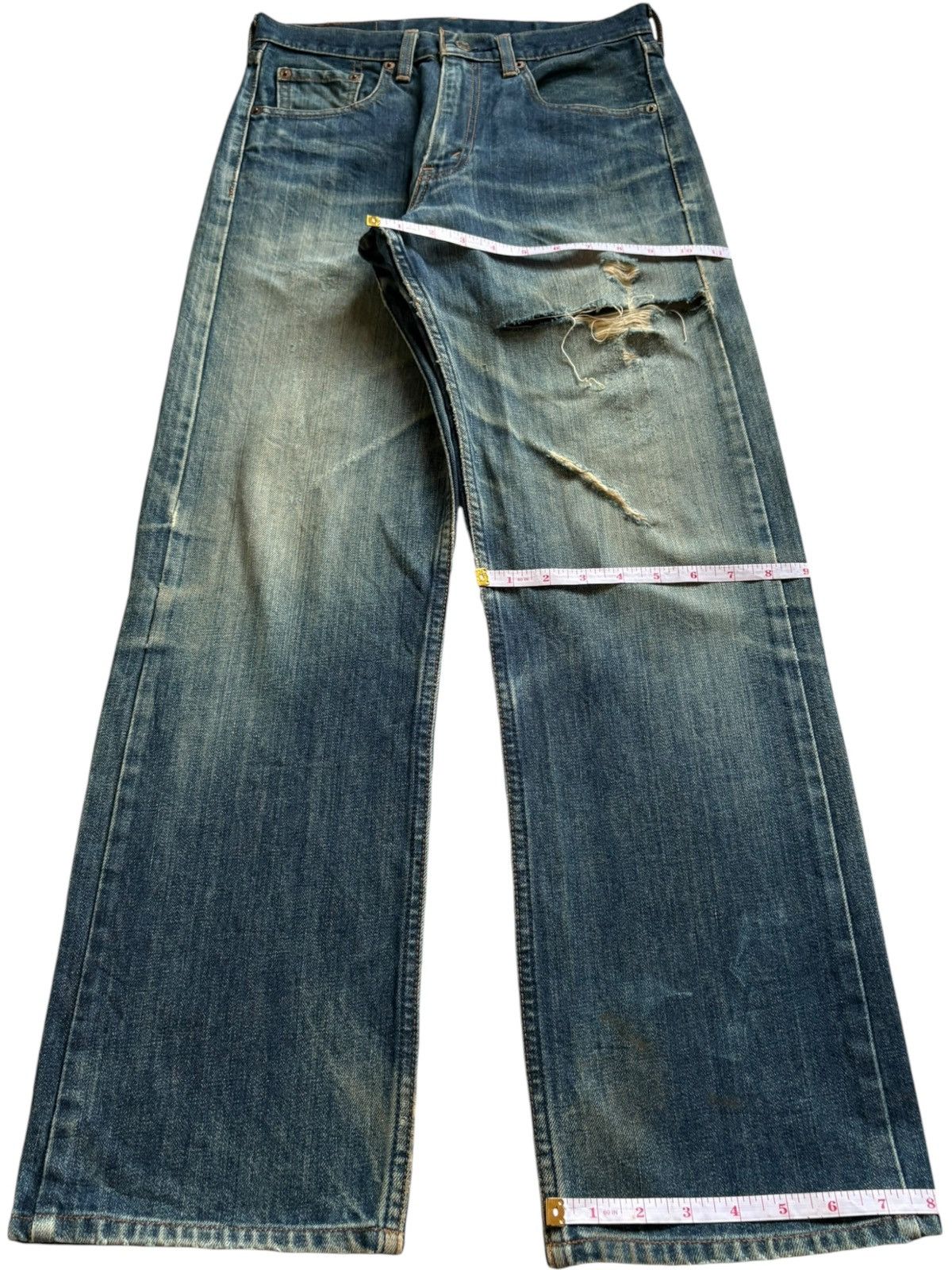Levi's Vintage 90s Levis 512 Mud Wash Distressed Loose Jeans Size US 28 / EU 44 - 14 Thumbnail
