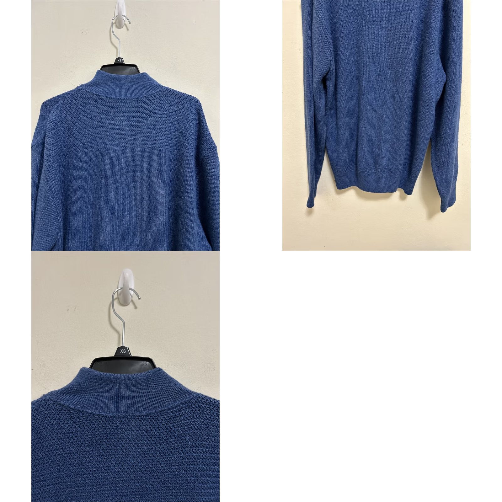 Vintage VINTAGE L.L. Bean Fishermen Sweater Mens L Blue Henley Crew Neck Knit Pullover Made in USA G718 Size US L / EU 52-54 / 3 - 8 Thumbnail