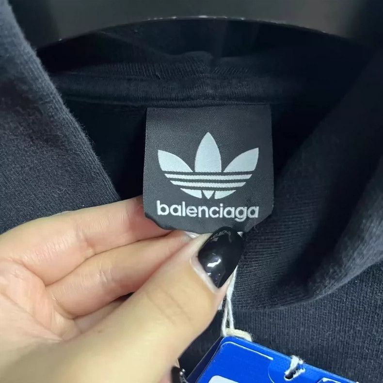 Balenciaga Balenciaga Adidas Logo Hoodie Black-2505 Size US M / EU 48-50 / 2 - 2 Thumbnail