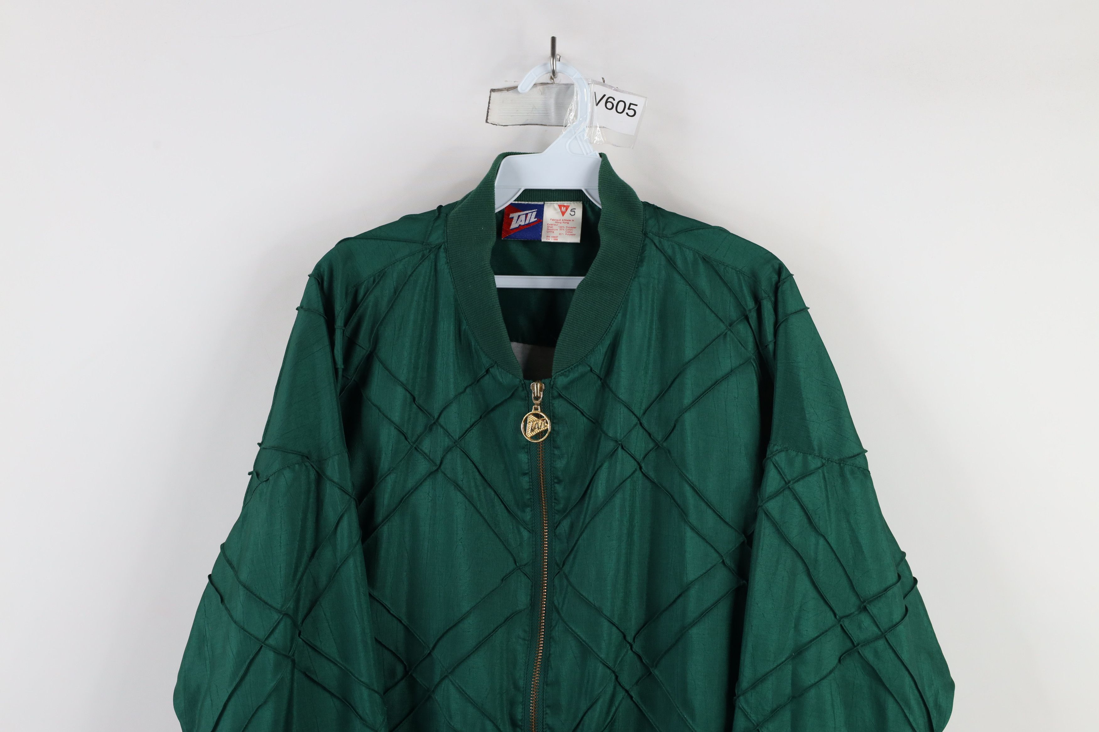Vintage Vintage 90s Streetwear Silky Polyester Bomber Jacket Green Size M / US 6-8 / IT 42-44 - 2 Thumbnail