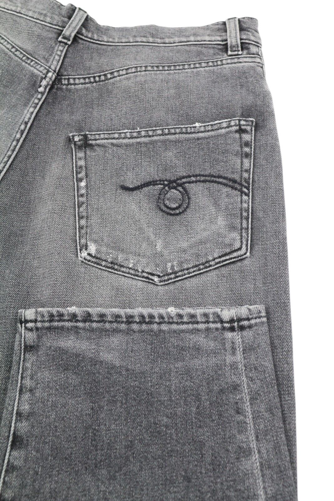 R13 JENNIE TAPERED 27 Vintage Grey Washed Ripped 85806 Size 27" / US 4 / IT 40 - 5 Thumbnail