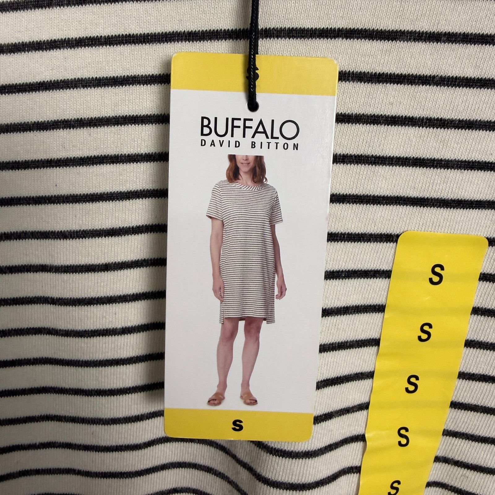 Buffalo David Bitton Buffalo David Bitton Black & White Striped Shirt Dress NWT Size S / US 4 / IT 40 - 3 Thumbnail