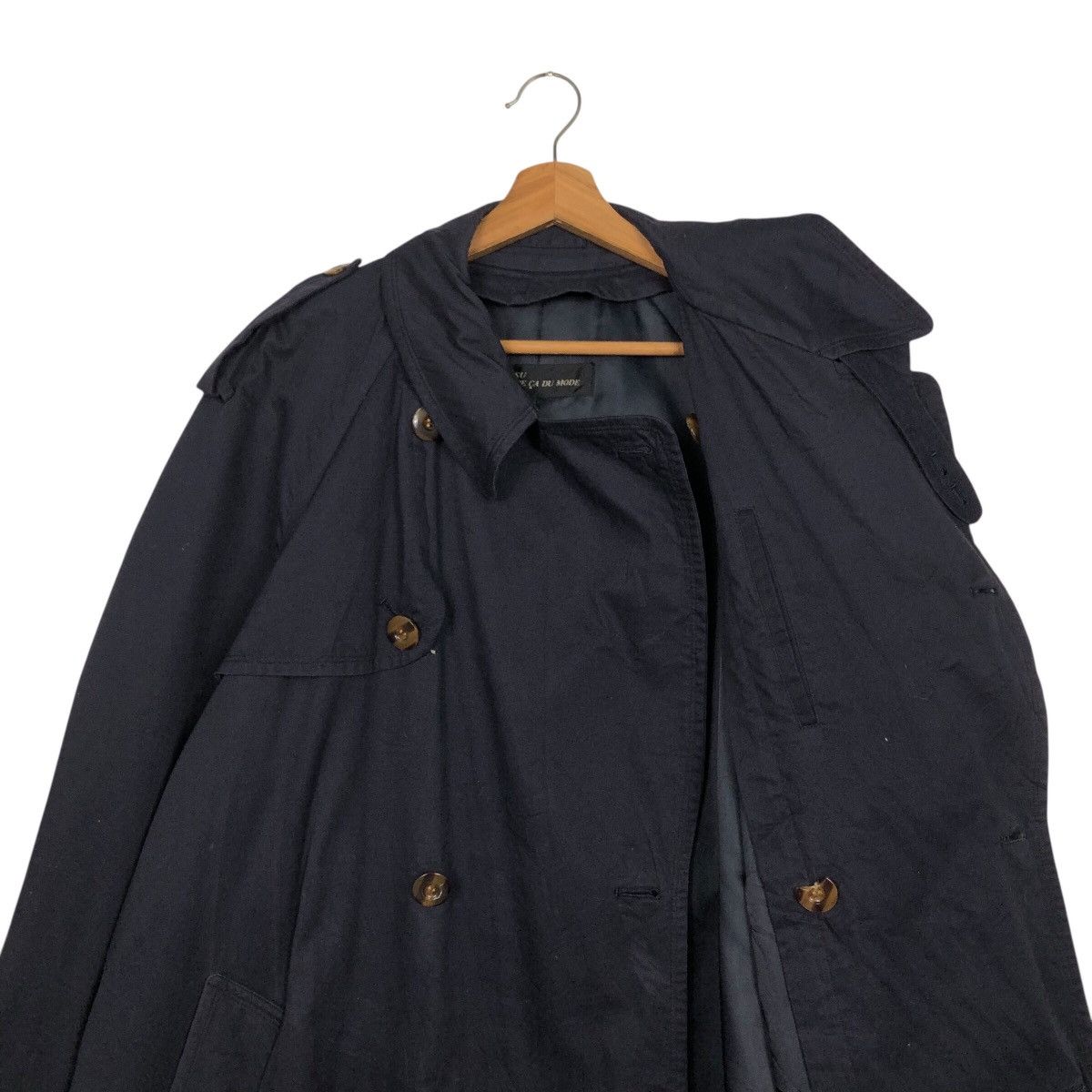 Japanese Brand 📌Rich Blue Vtg Long Jacket Comme Ca Ism Mode Issey Miyake Size US M / EU 48-50 / 2 - 15 Thumbnail