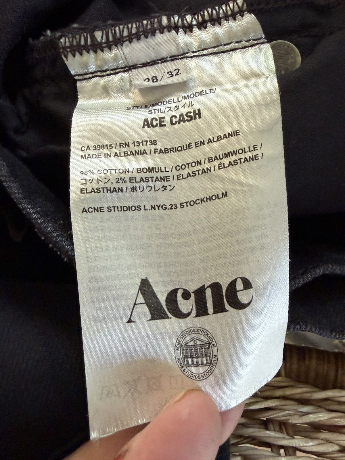 Acne Studios Ace Cash Black Denim Jeans Size US 28 / EU 44 - 5 Thumbnail