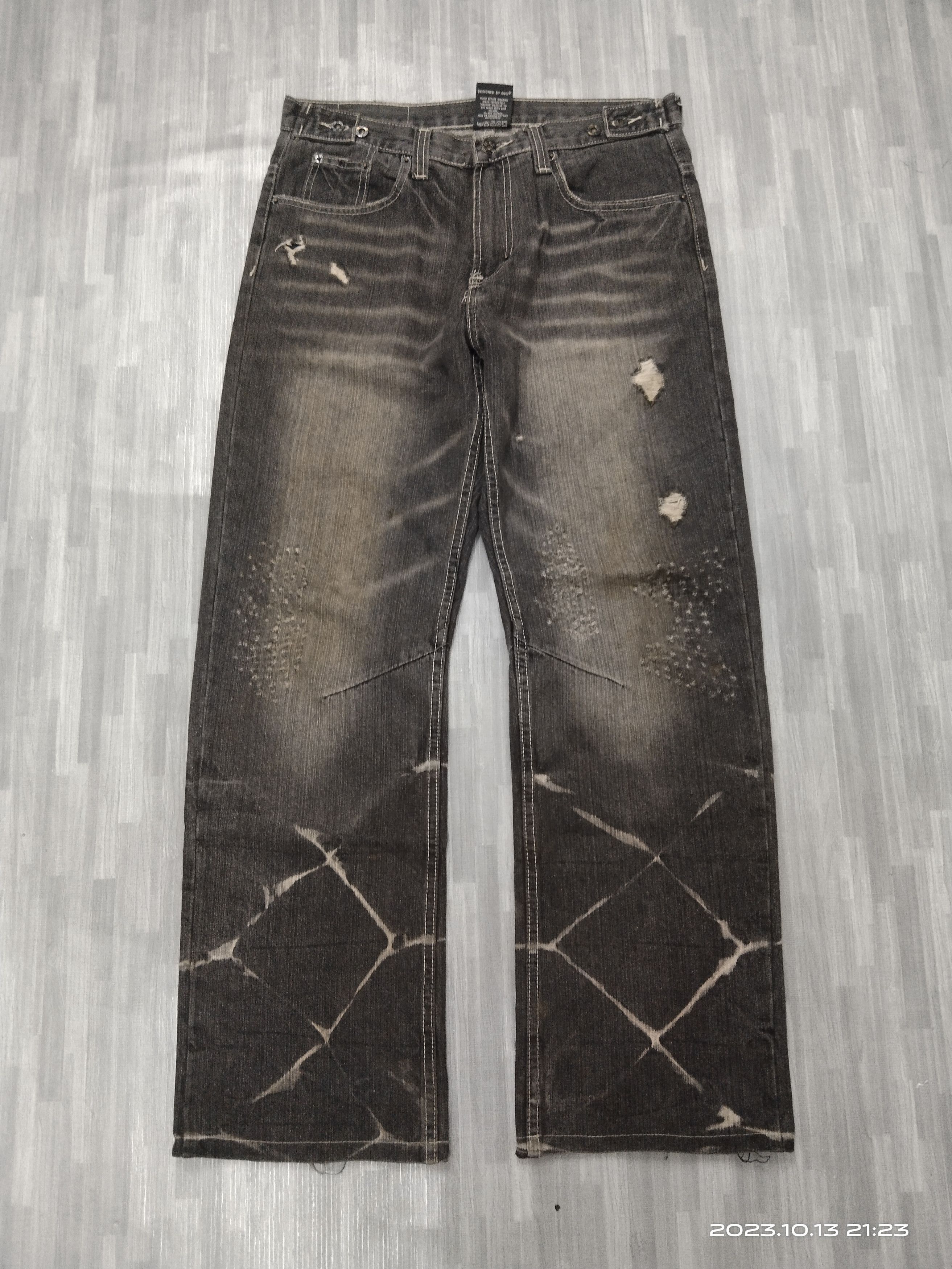 Japanese Brand SICK WASHED BLACK ENG DENIM PANTS Size US 32 / EU 48 - 2 Thumbnail