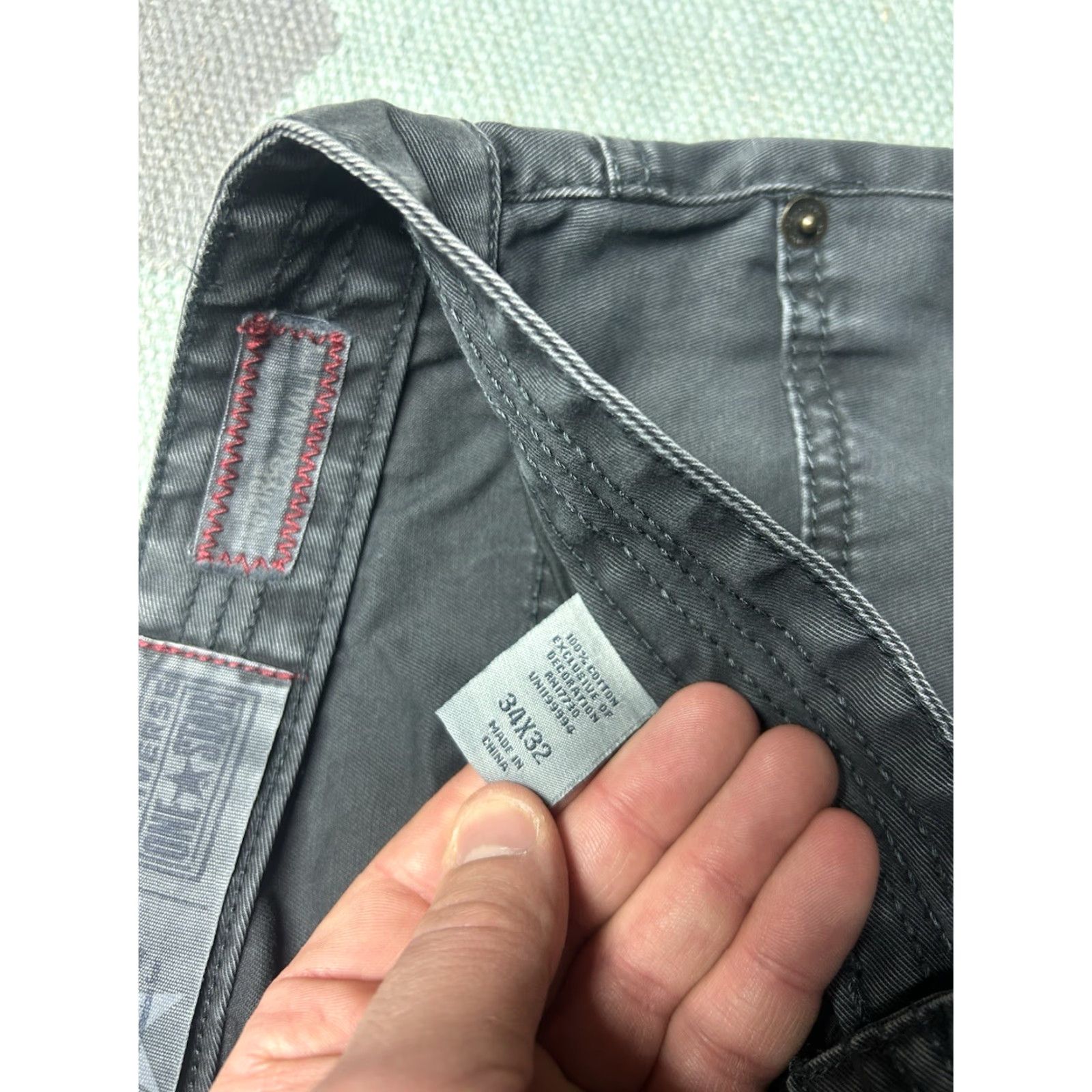 Converse VINTAGE Converse One Star Jeans Chino Twill Pants Skater Gray 34x32 Mens Pants Size US 34 / EU 50 - 5 Thumbnail