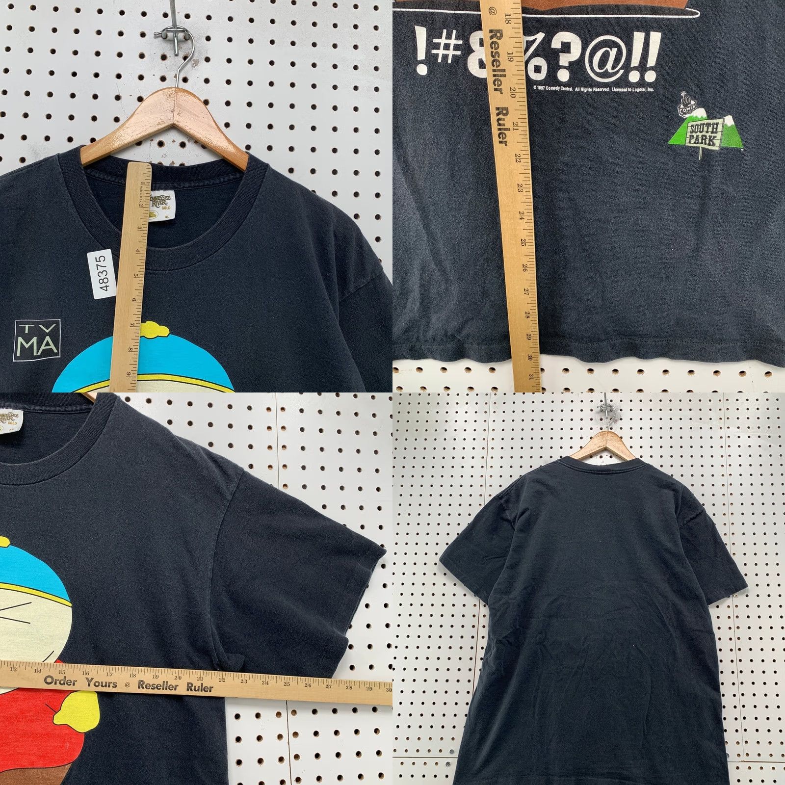 Vintage Vintage South Park Cartman Funny T Shirt Mens XL Black Cartoon 90s Crew Neck Short Sleeve Cotton Single Stitch Size US XL / EU 56 / 4 - 9 Thumbnail