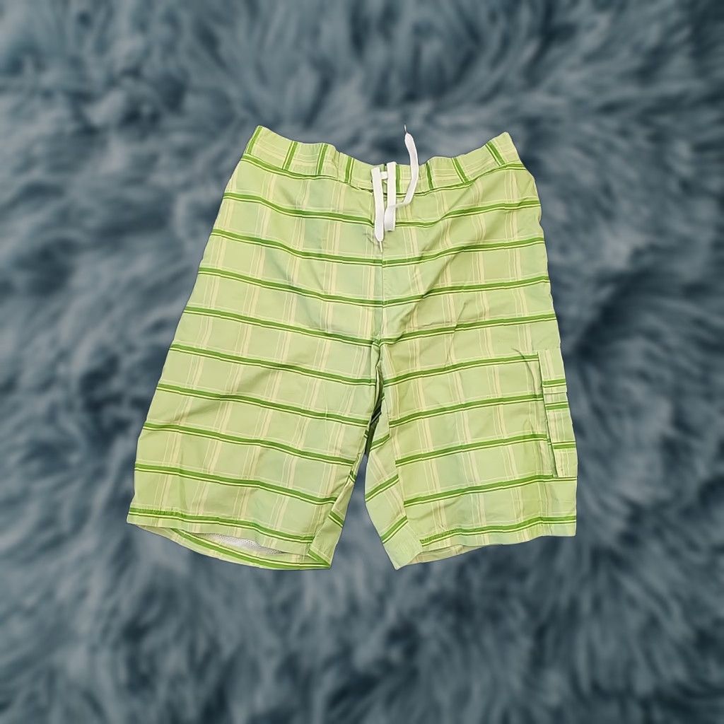 Vintage VINTAGE American crown Swim Shorts XL 36"-38" Arizona Embroidered POCKET Striped Green Men Regular Bottom Pockets Size US 36 / EU 52 - 1 Thumbnail