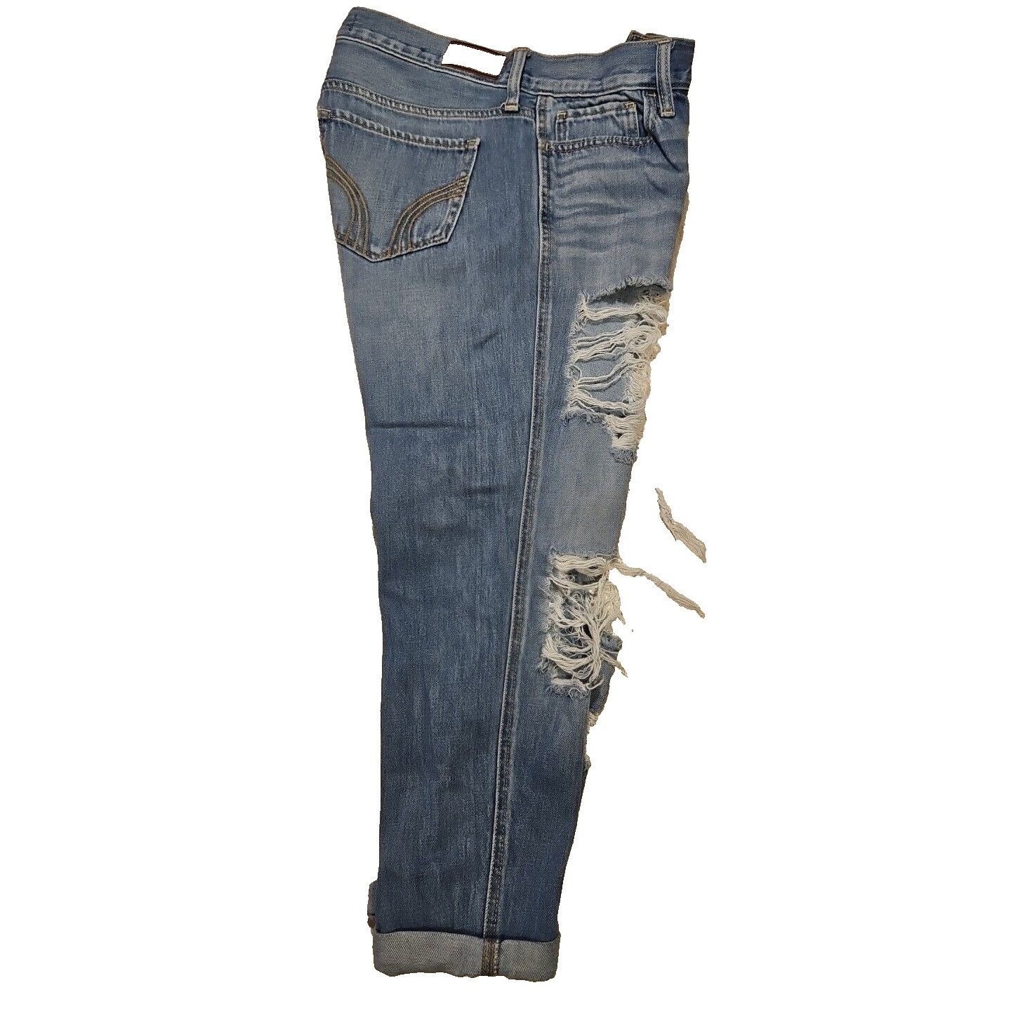 Hollister Hollister Boyfriend Jeans Womens 7/28 Distressed Button Fly Size 28" / US 6 / IT 42 - 2 Thumbnail