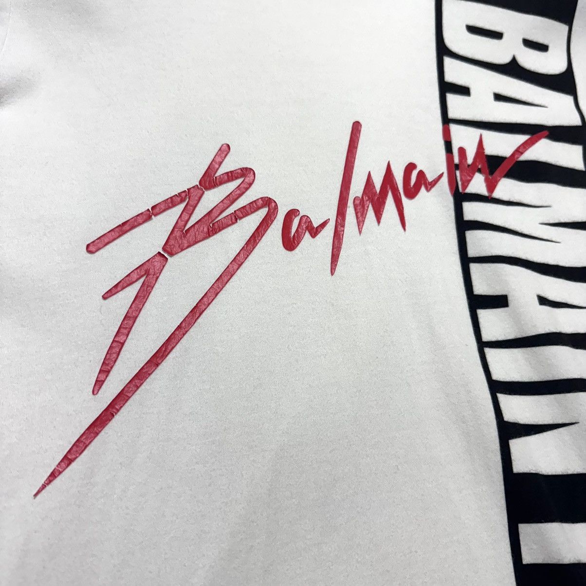 Balmain Balmain Homme Distressed T-shirt M 44 White Black Red Size US S / EU 44-46 / 1 - 5 Thumbnail