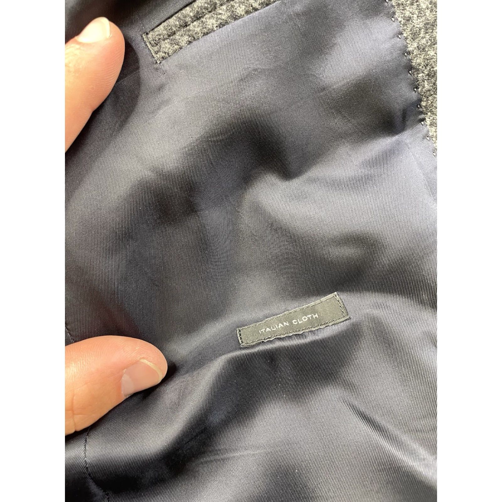 J.Crew J. Crew Blazer Jacket Wool Houndstooth Gray 42L Mens Long 100% Wool Blazer Sports Coat Jacket Size 42R - 5 Thumbnail