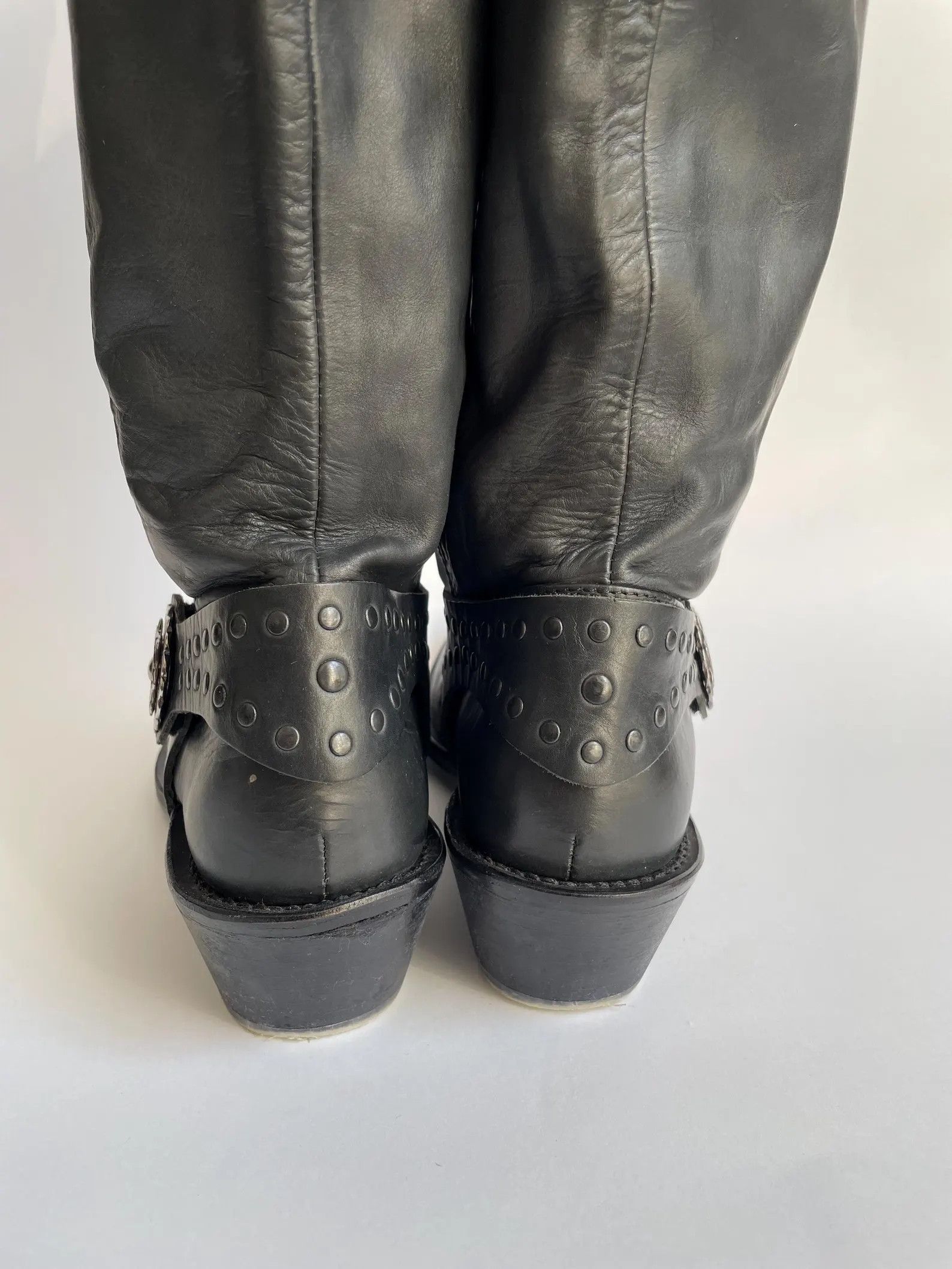 Marithe + Francois Girbaud Y2K Marithé François Girbaud Leather Riding Boots Size US 6.5 / IT 36.5 - 7 Thumbnail