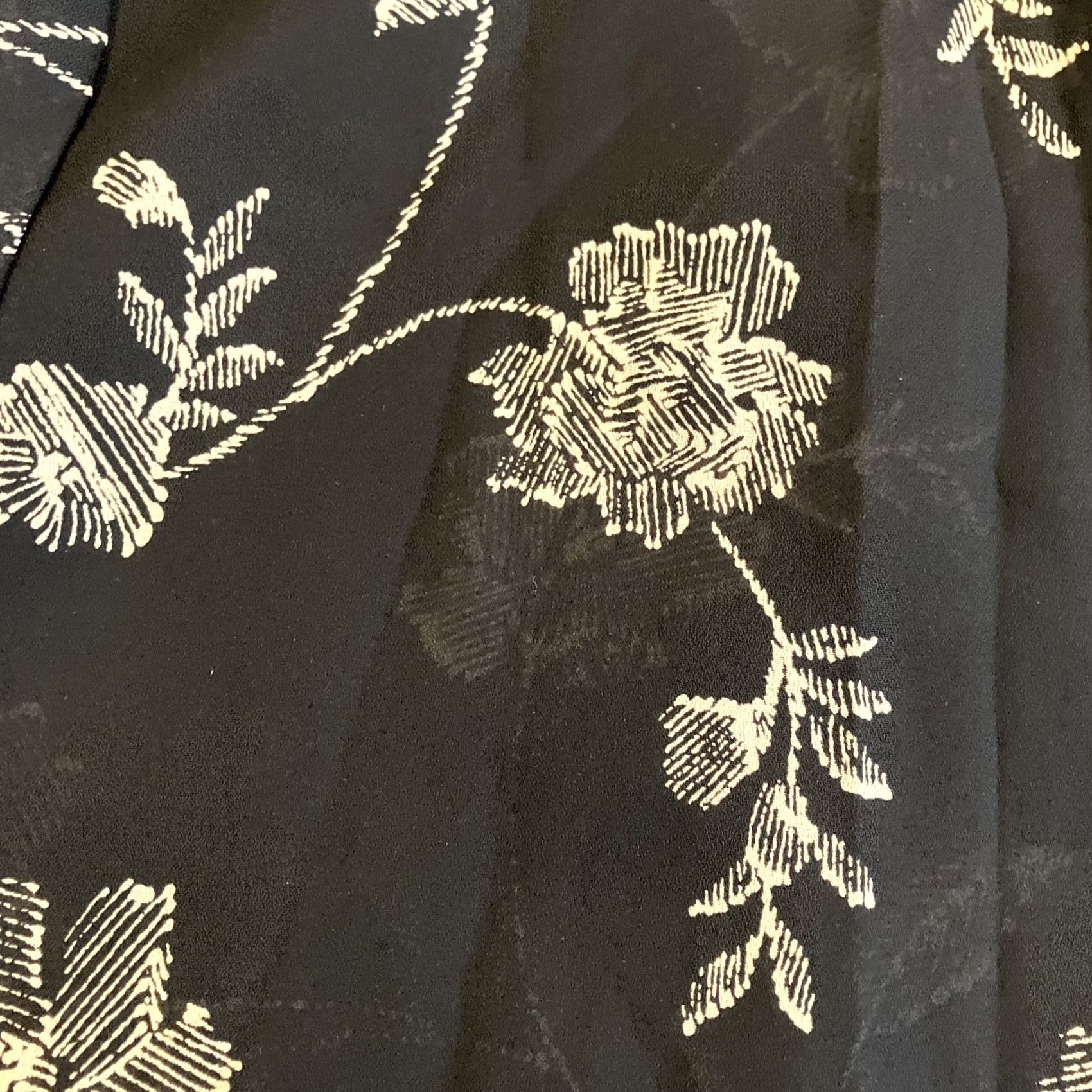 Pendleton VINTAGE Pendleton Floral Blouse Hawaiian Button Up Size 18 Black Tan Women Size XXL / US 16-18 / IT 52-54 - 3 Thumbnail
