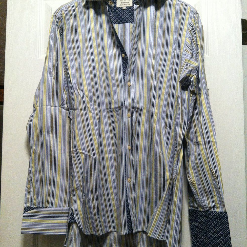 Ted Baker TED BAKER MENS 100%COTTON CASUAL SHIRT SIZE: 16.5 Size US L / EU 52-54 / 3 - 3 Thumbnail