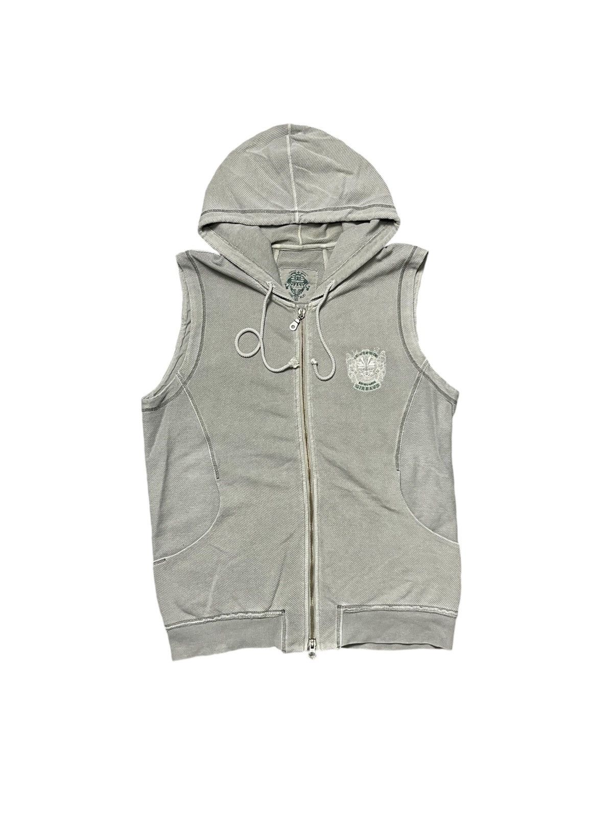 Marithe + Francois Girbaud 90s MARITHE FRANCOIS GIRBAUD SLEEVELESS ZIPPER HOODIE Size US M / EU 48-50 / 2 - 1 Thumbnail