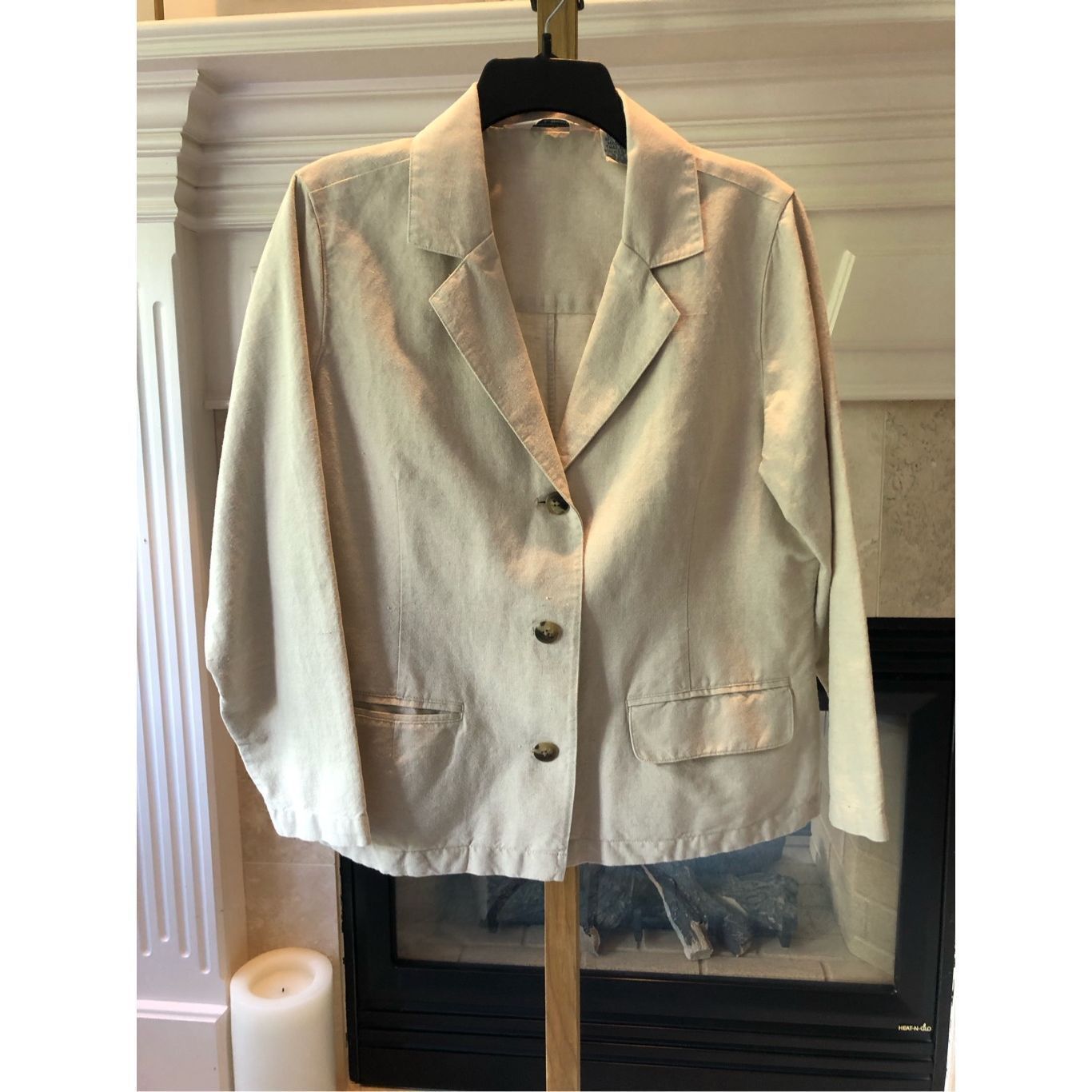 L.L. Bean L.L. Bean Women’s Cream Tan Elegant Three Button Up Blazer S Size XL / US 12-14 / IT 48-50 - 1 Thumbnail