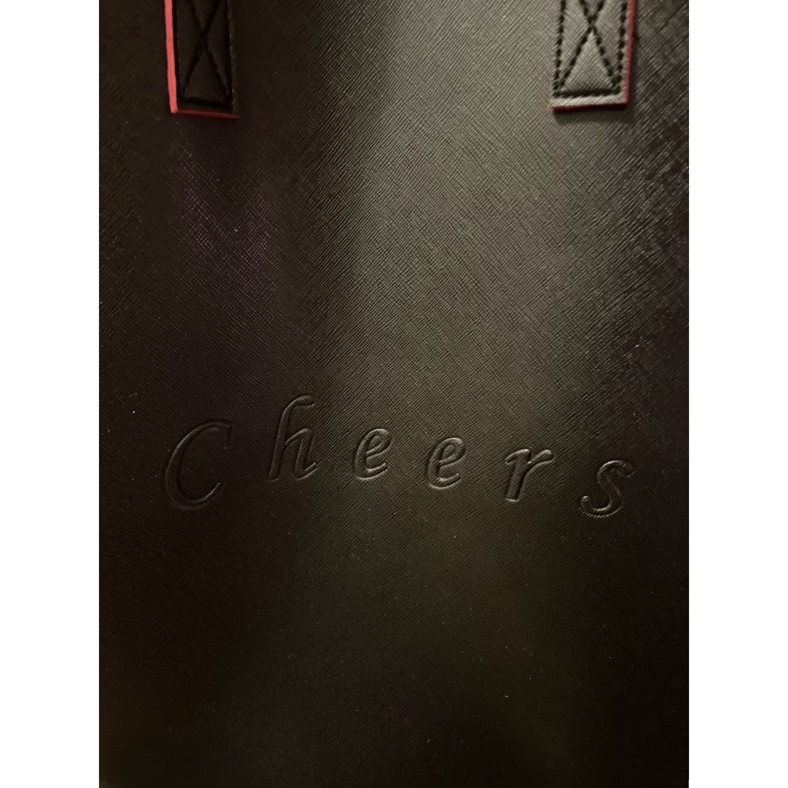 Vintage Crabtree & Evelyn London Tote Bag Womens Large Red Faux Leather Travel Casual Side Zippers 15x17x15.5 Size ONE SIZE - 6 Thumbnail