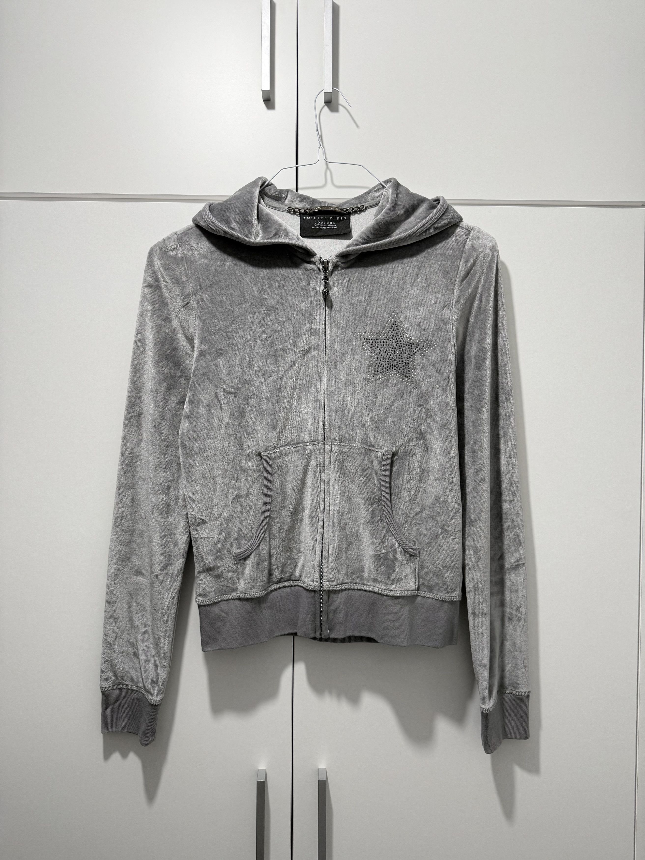 Philipp Plein Philipp Plein Velour Full Zip Hoodie Luxury Sport M-L Size M / US 6-8 / IT 42-44 - 1 Thumbnail