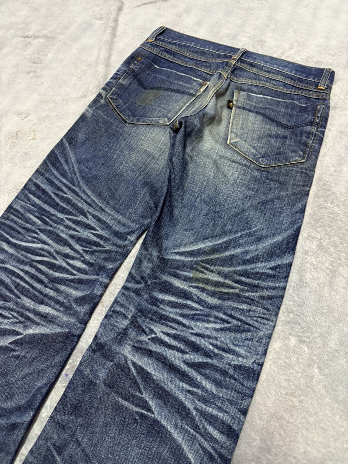 Hysteric Glamour × Japanese Brand Old Army Japan Studded Claw Mark Muddy Wide Leg Flared Jeans Size US 30 / EU 46 - 18 Thumbnail