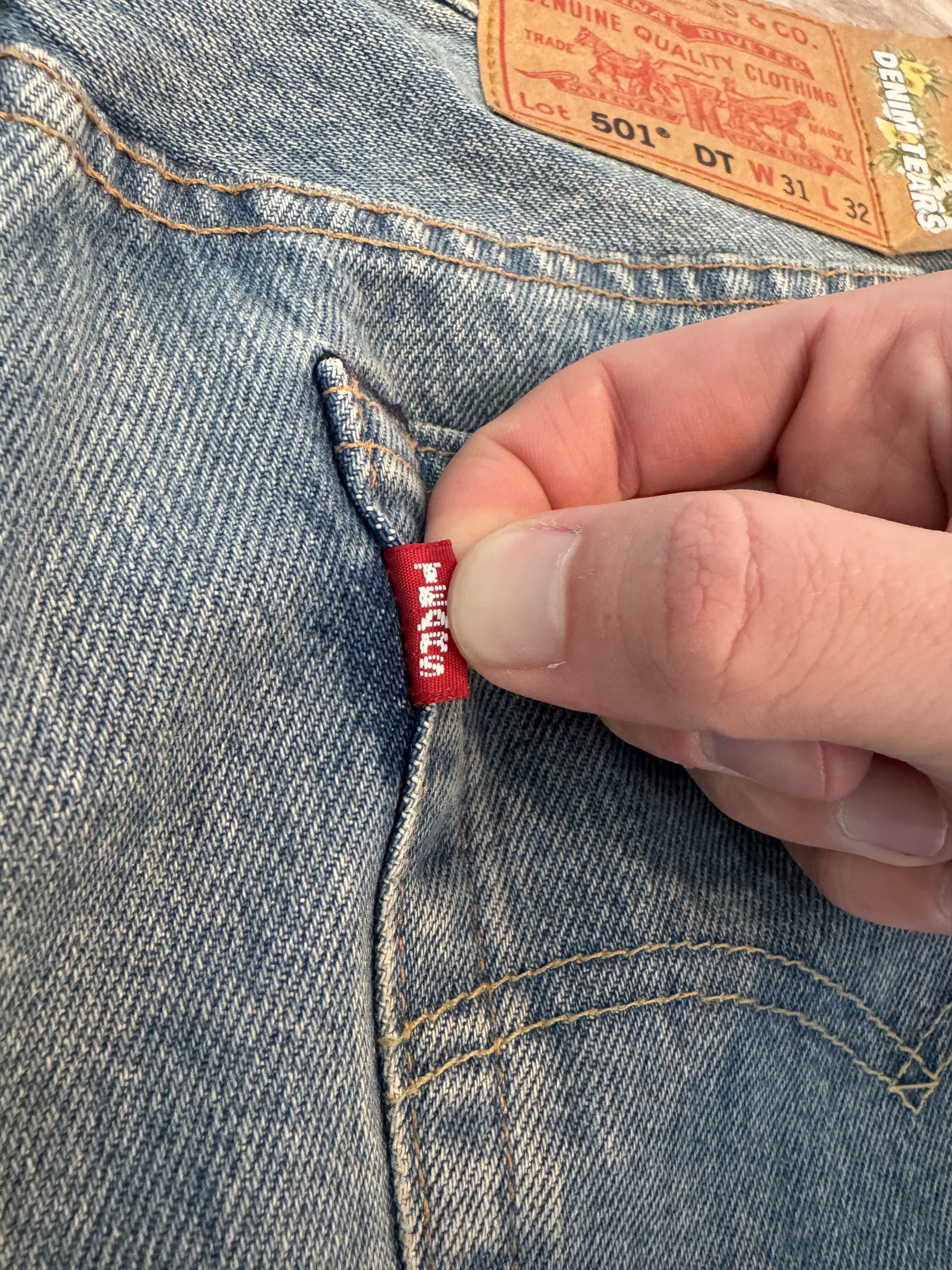DENIM TEARS Denim Tears X Levi’s Chainstitch Cotton Wreath Size US 31 - 4 Thumbnail