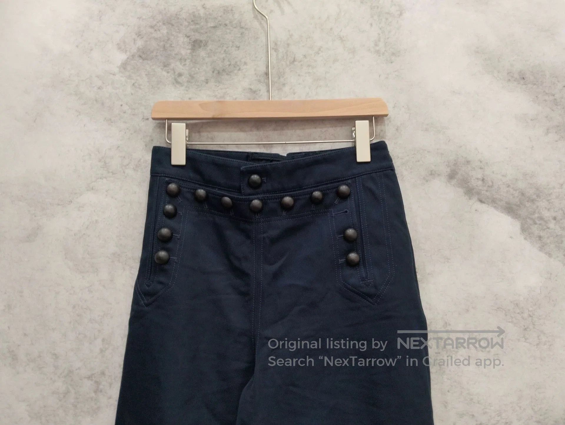 Dior Dior Navy Wide-Leg Drawstring Trousers 40. Size US 40 / EU 56 - 6 Thumbnail