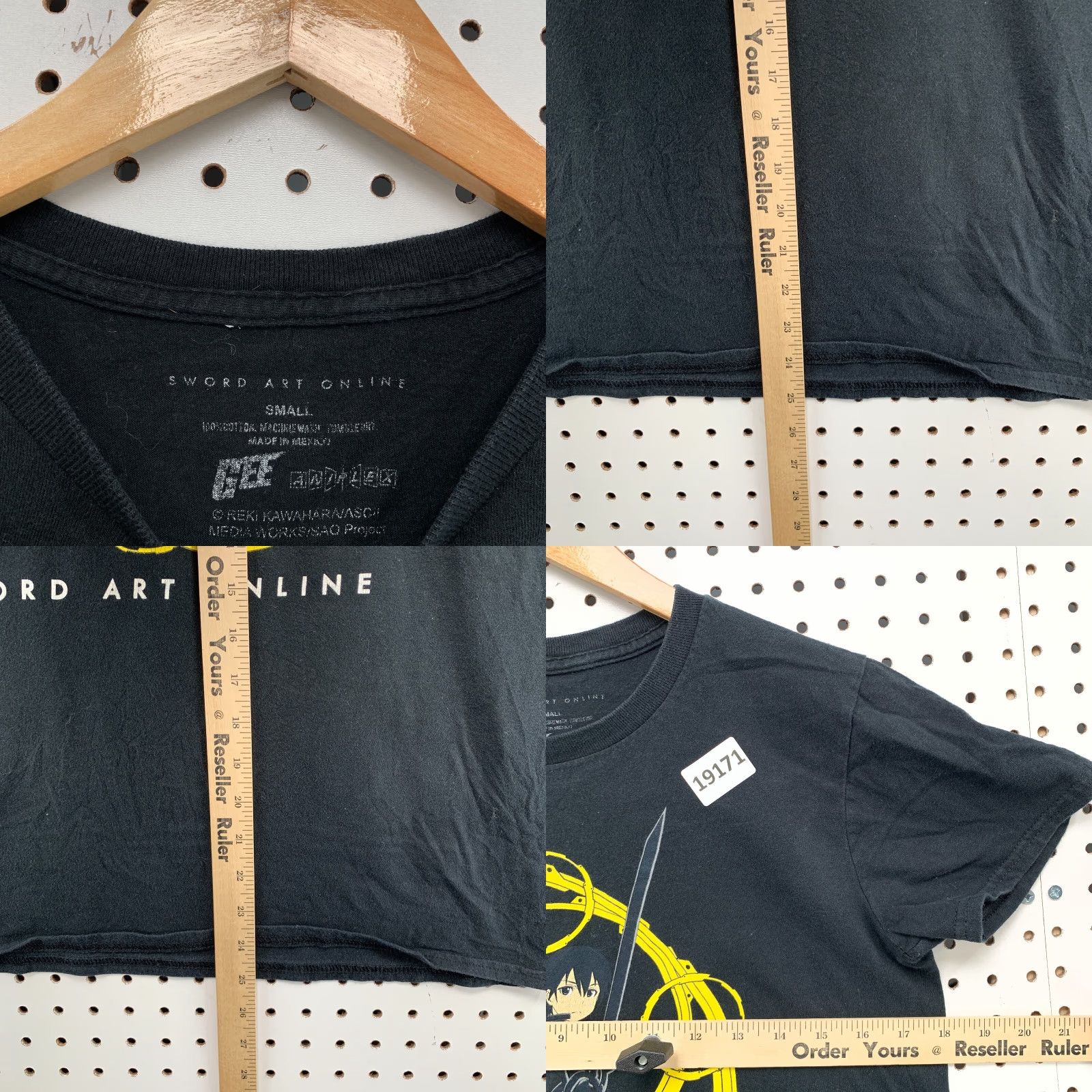 Vintage Sword Art Online Shirt Anime Tee Black Adult Small Cartoon Short Sleeve 18x25 Size US S / EU 44-46 / 1 - 9 Thumbnail