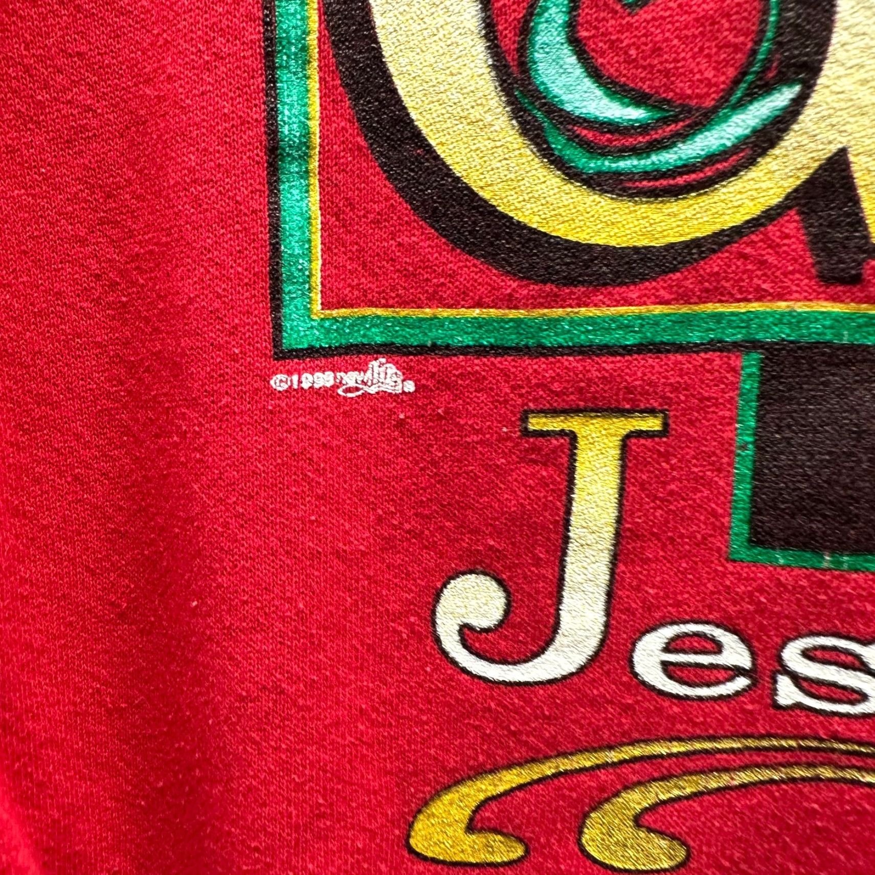 Lee VINTAGE Lee Sweatshirt Mens 2XL Red USA Salvation Army Jesus Lee Sweatshirt Crew Neck Long Sleeve Fleece Cotton Polyester 90s Pullover All Seasons Size US XXL / EU 58 / 5 - 4 Thumbnail