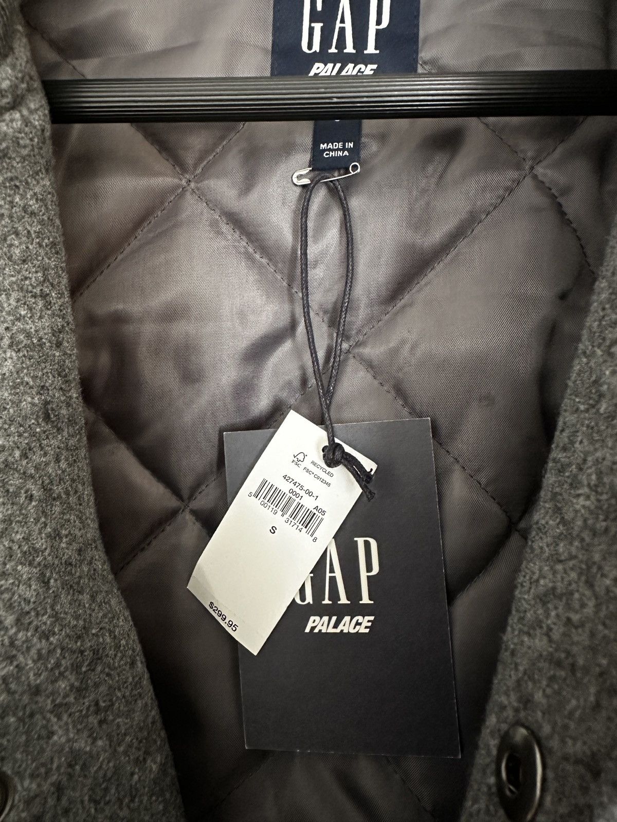 Gap × Palace Palace x Gap Varsity Jacket Grey | Grailed Gap × Palace Palace x Gap Varsity Jacket Grey | Grailed