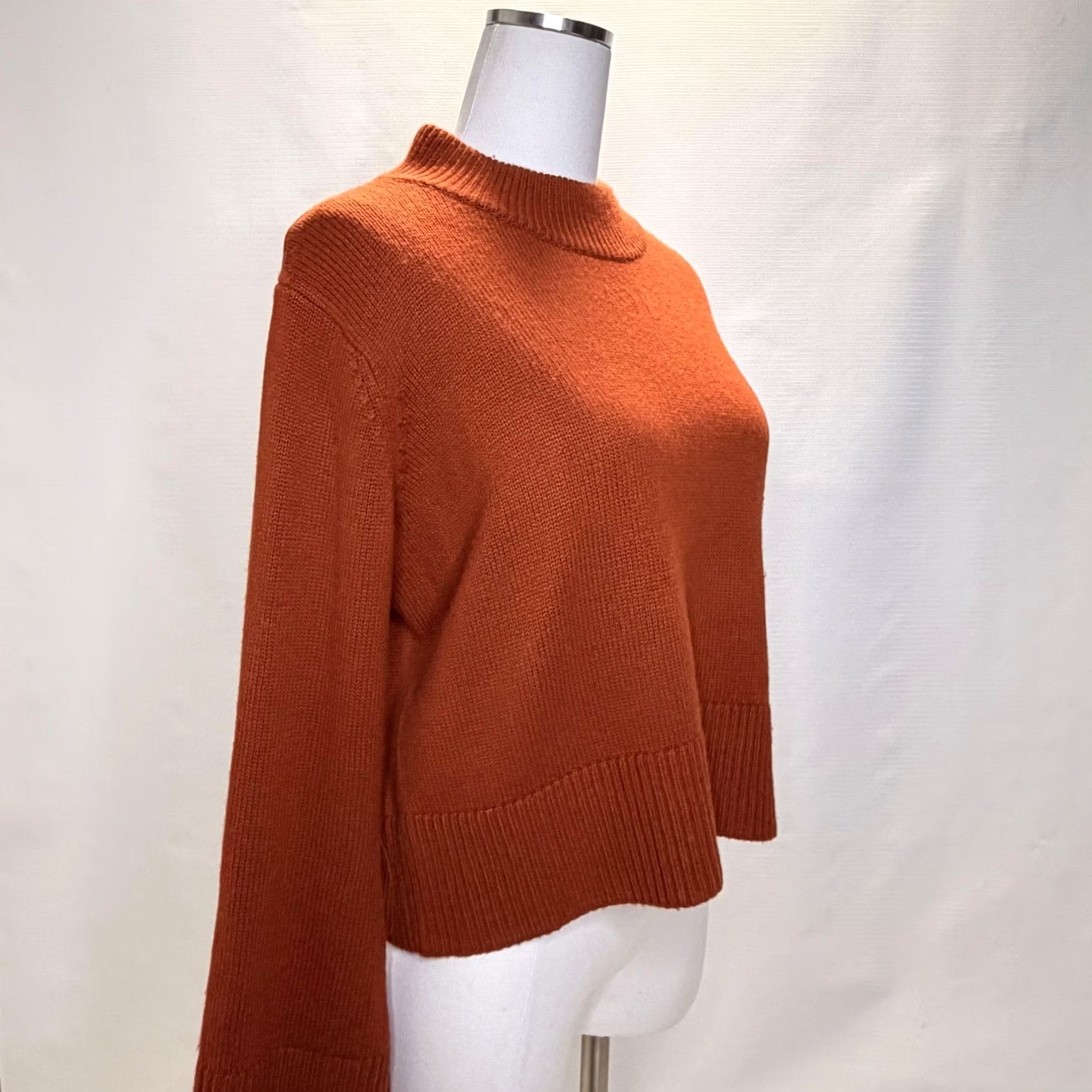 Vintage VINTAGE The Reset Womens XS Orange Sweater Pullover Mock Neck Knit Size XS / US 0-2 / IT 36-38 - 2 Thumbnail