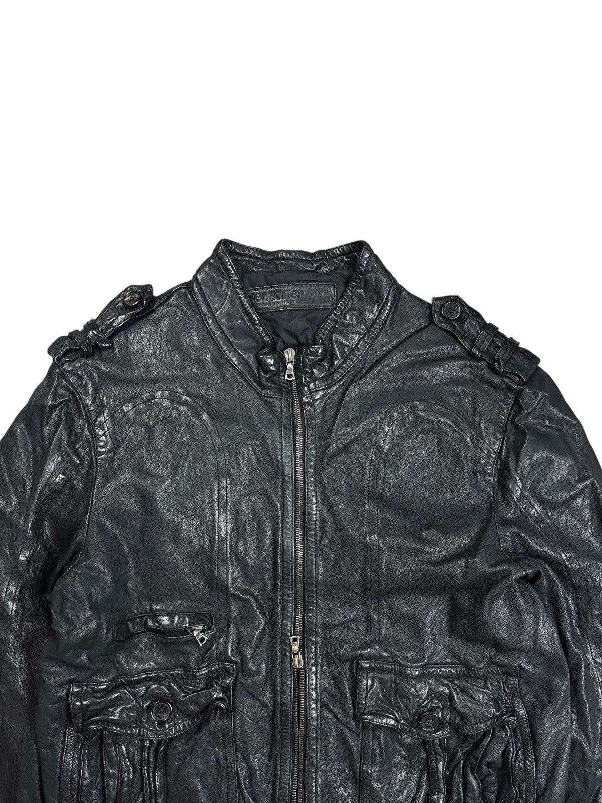 Neil Barrett Archive Neil Barrett - Riri Zips Wrinkled Leather Jacket Size US M / EU 48-50 / 2 - 5 Thumbnail